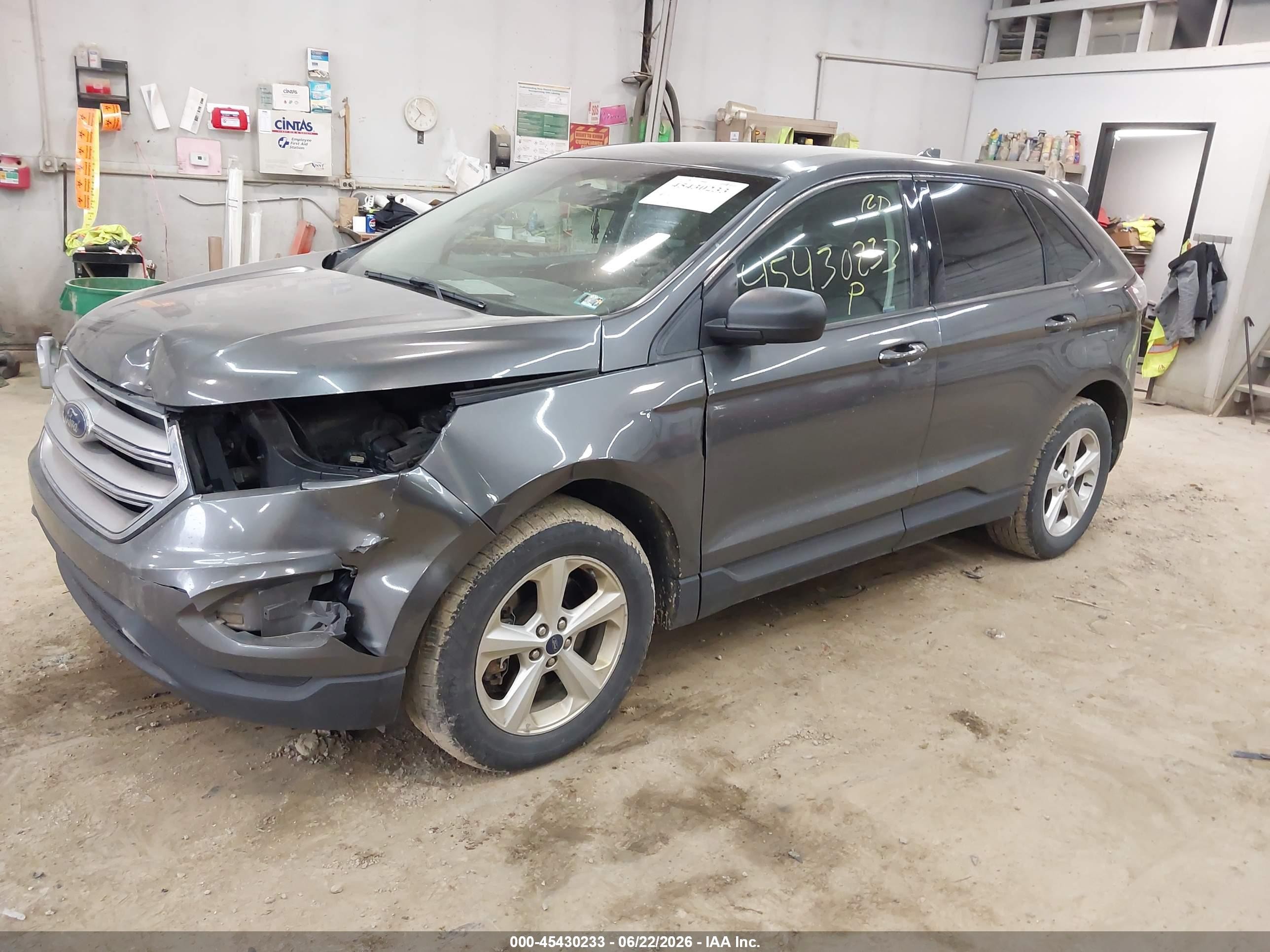 2015 Ford Edge Se Gray vin: 2FMTK4G94FBC15967