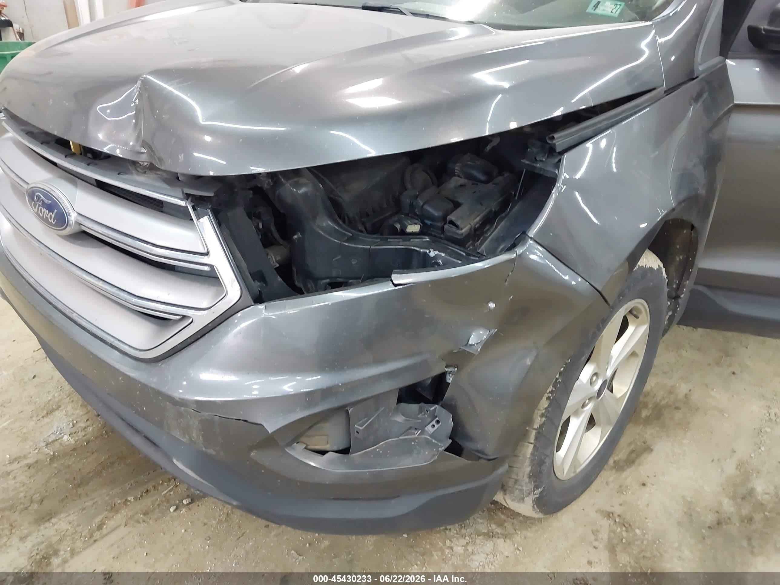 2015 Ford Edge Se Gray vin: 2FMTK4G94FBC15967