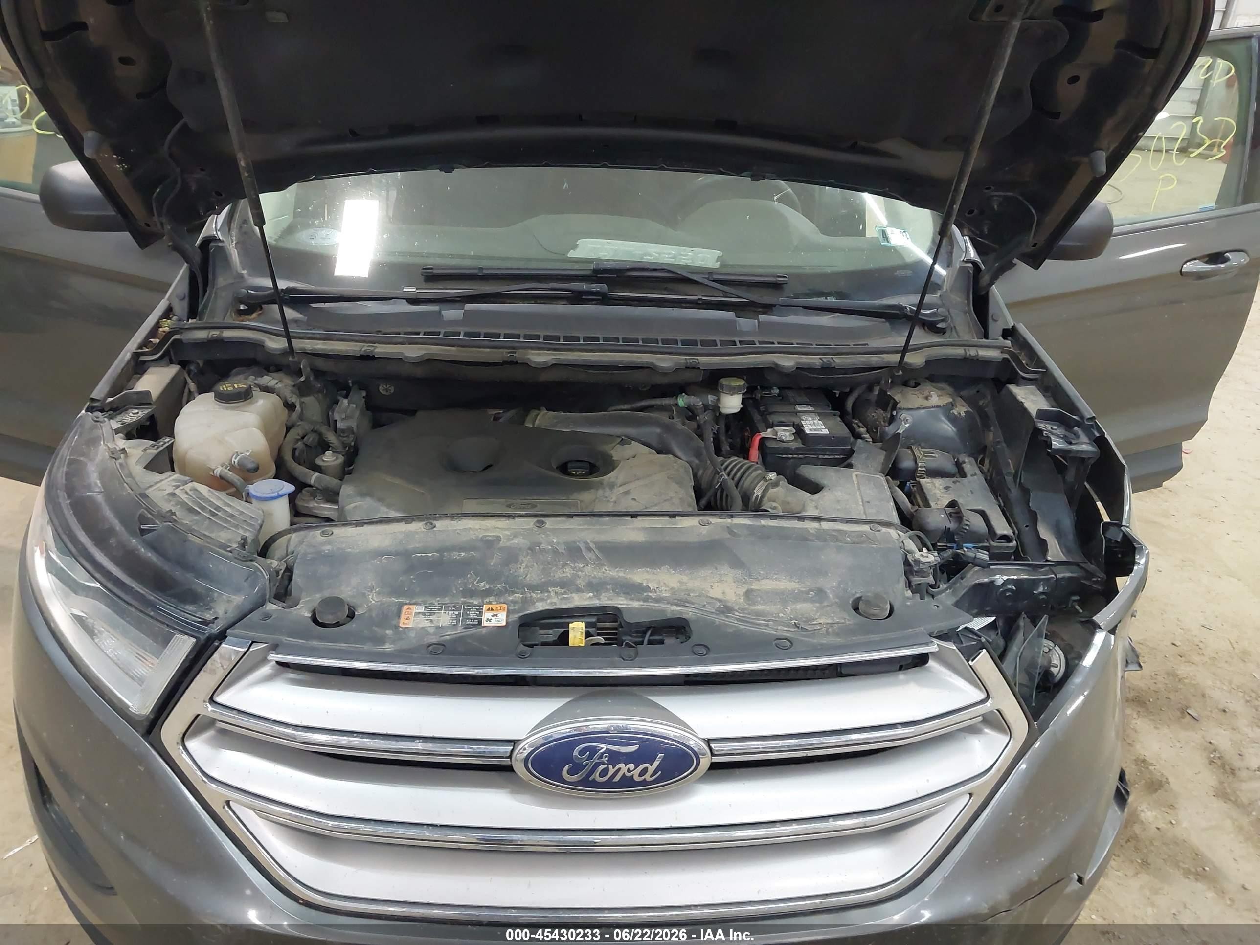 2015 Ford Edge Se Gray vin: 2FMTK4G94FBC15967