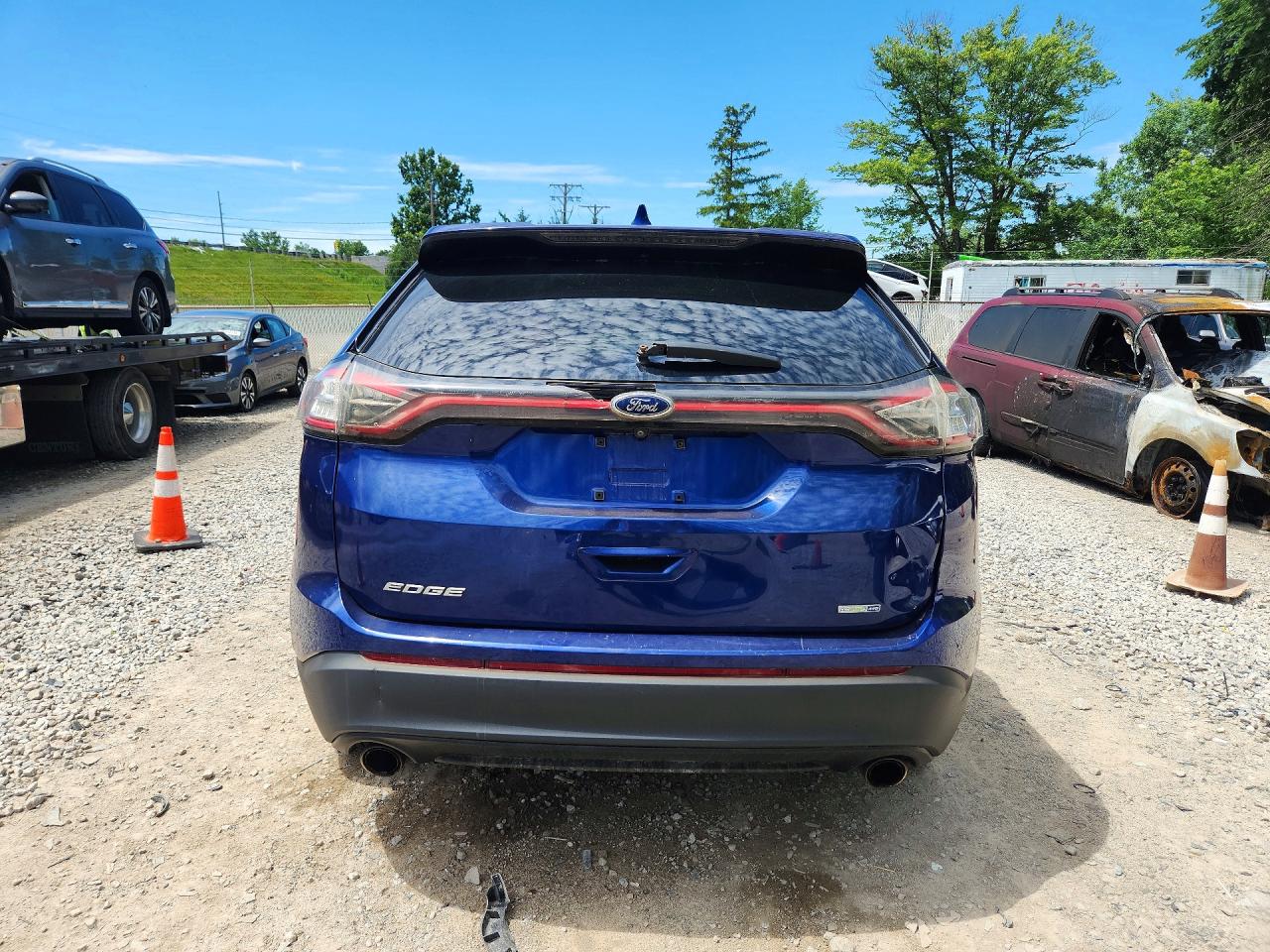 2015 Ford Edge Se Blue vin: 2FMTK4G98FBC40869