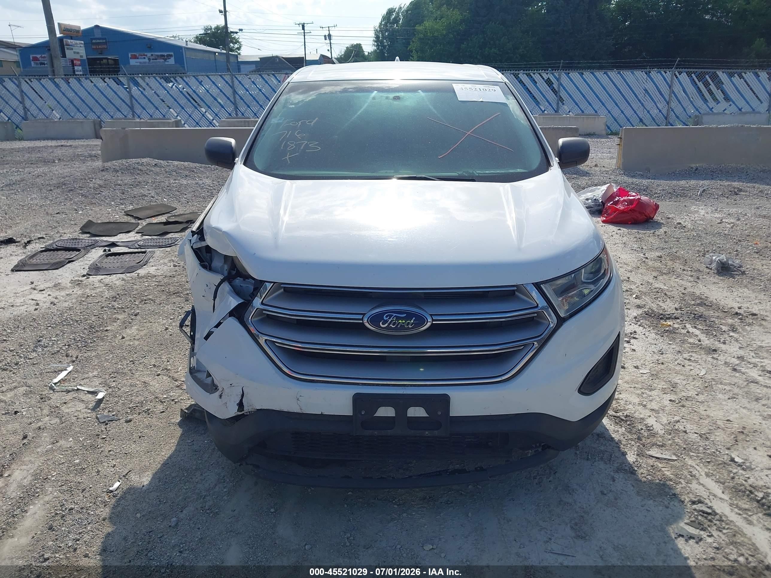 2015 Ford Edge Se White vin: 2FMTK4G99FBB69553