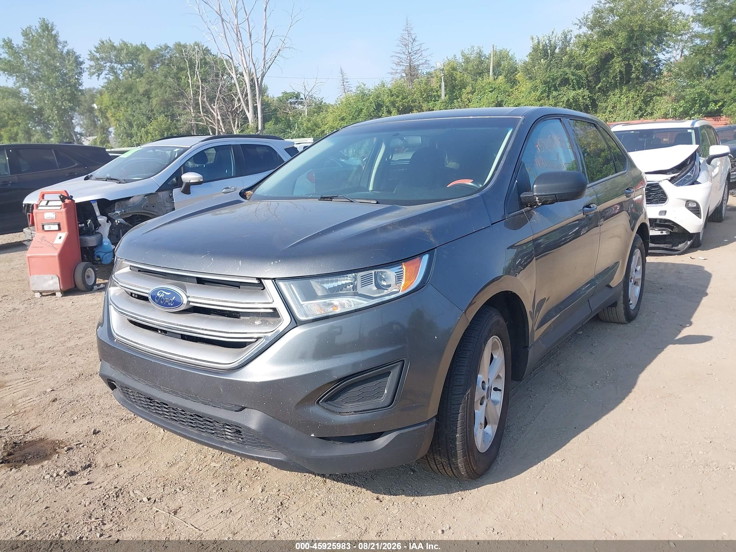 2015 Ford Edge Se Серый vin: 2FMTK4G99FBC05922