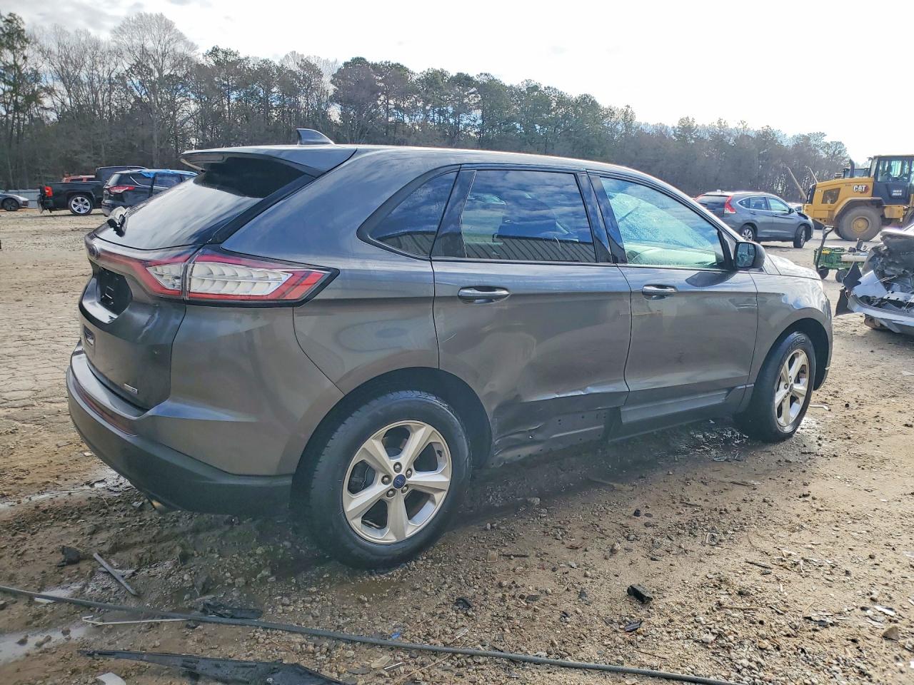 2015 Ford Edge Se Gray vin: 2FMTK4G99FBC13051