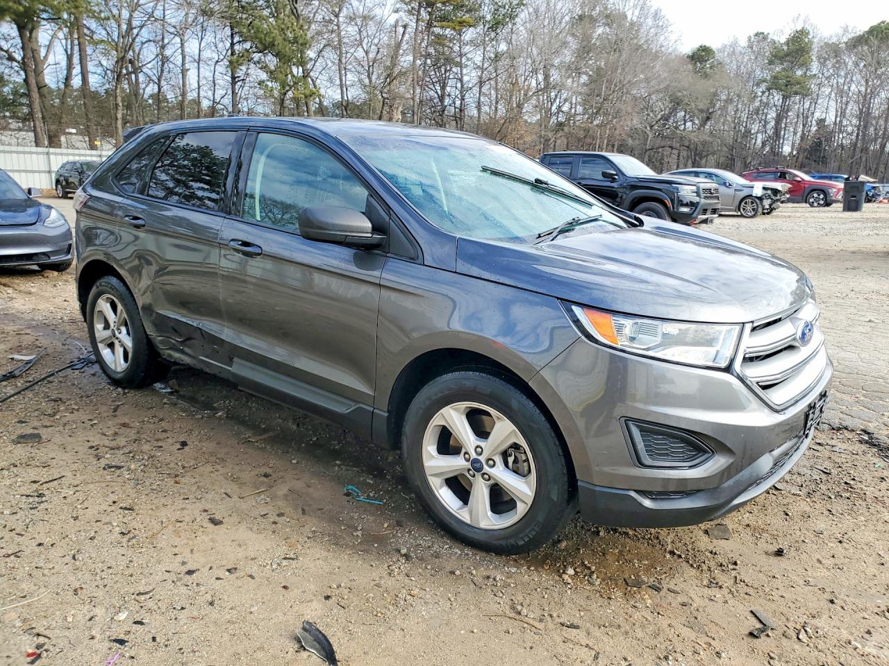 2015 Ford Edge Se Gray vin: 2FMTK4G99FBC13051