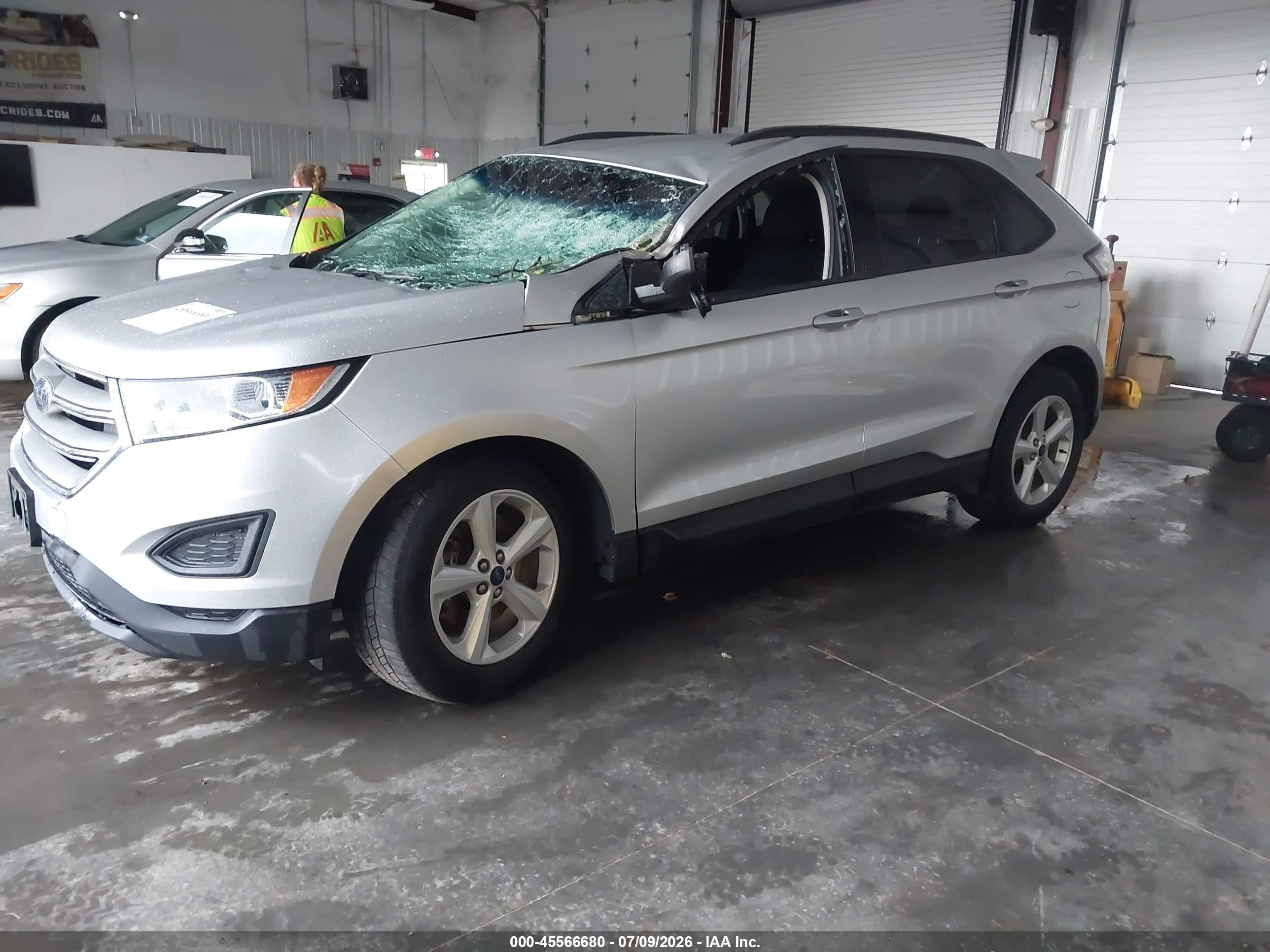 2015 Ford Edge Se Silver vin: 2FMTK4G99FBC18671