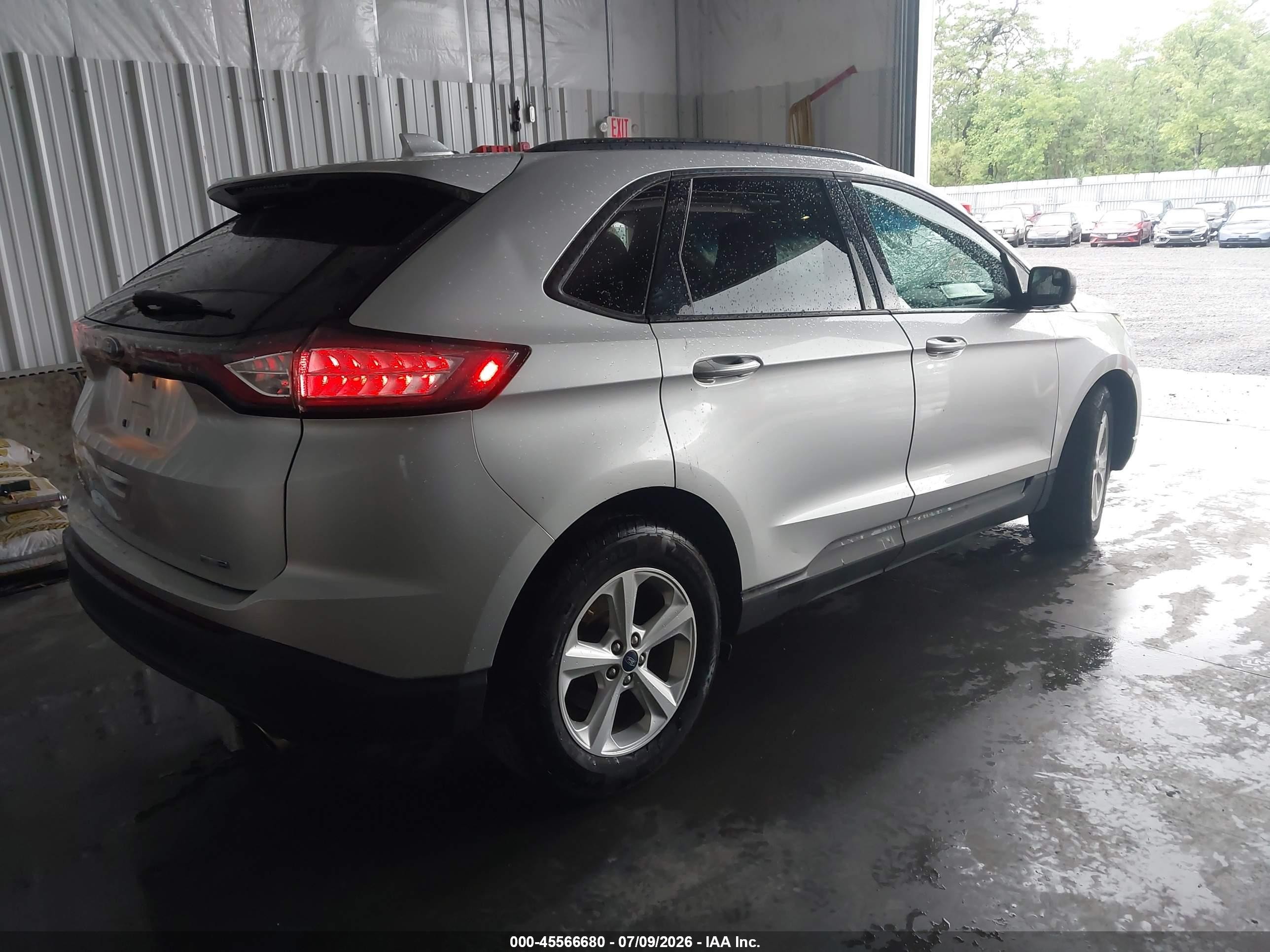 2015 Ford Edge Se Silver vin: 2FMTK4G99FBC18671