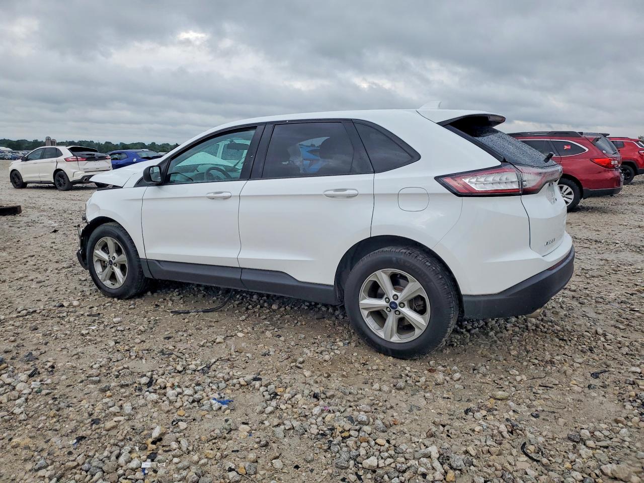 2015 Ford Edge Se White vin: 2FMTK4G9XFBC02852