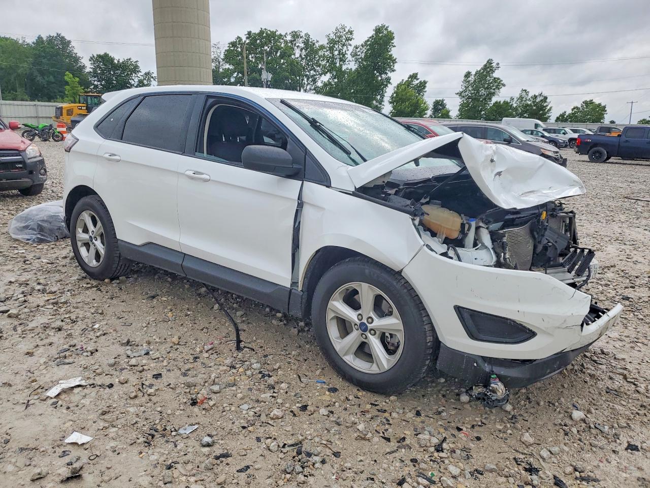 2015 Ford Edge Se White vin: 2FMTK4G9XFBC02852