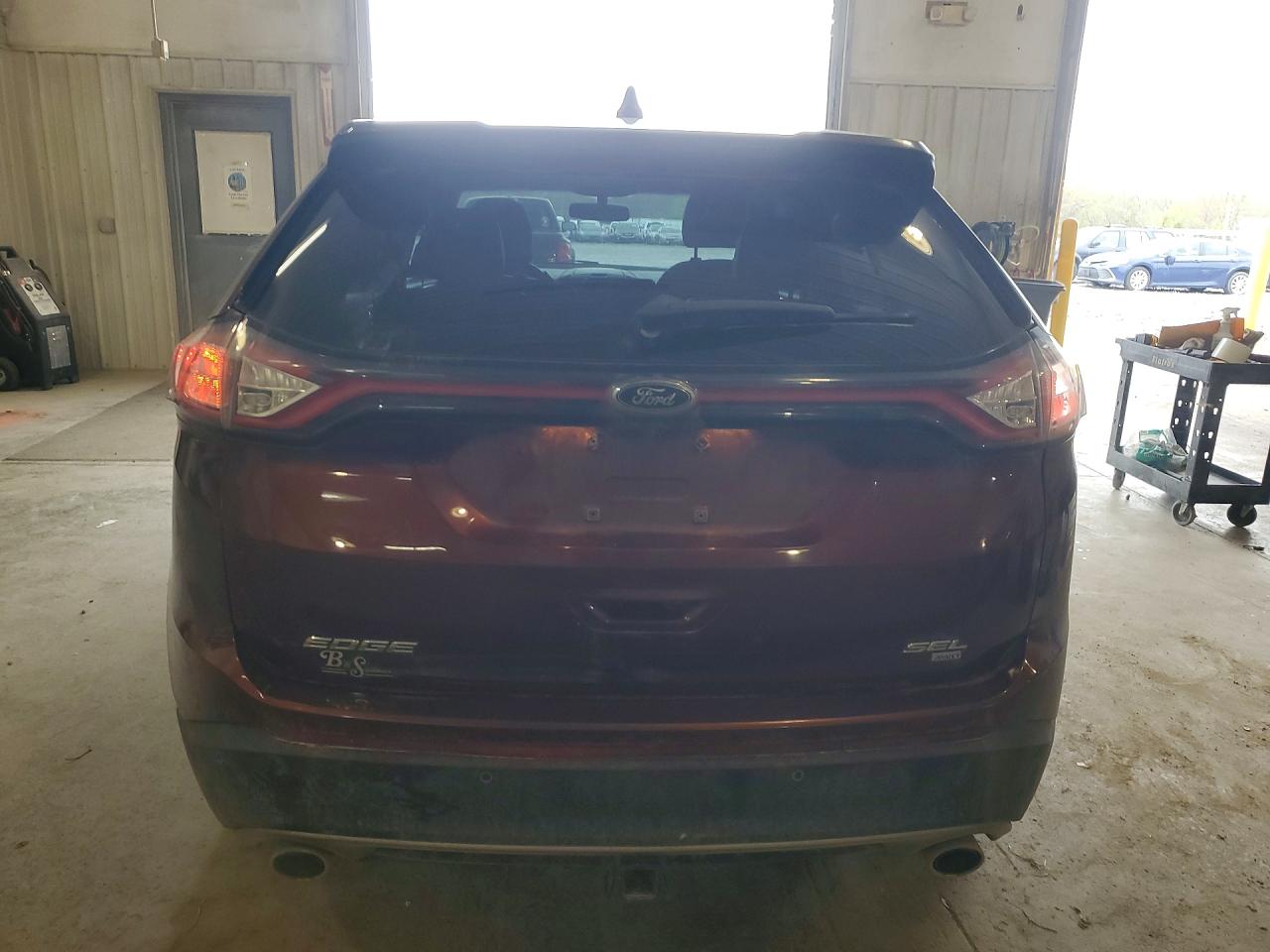 2015 Ford Edge Sel Burgundy vin: 2FMTK4J80FBB03070
