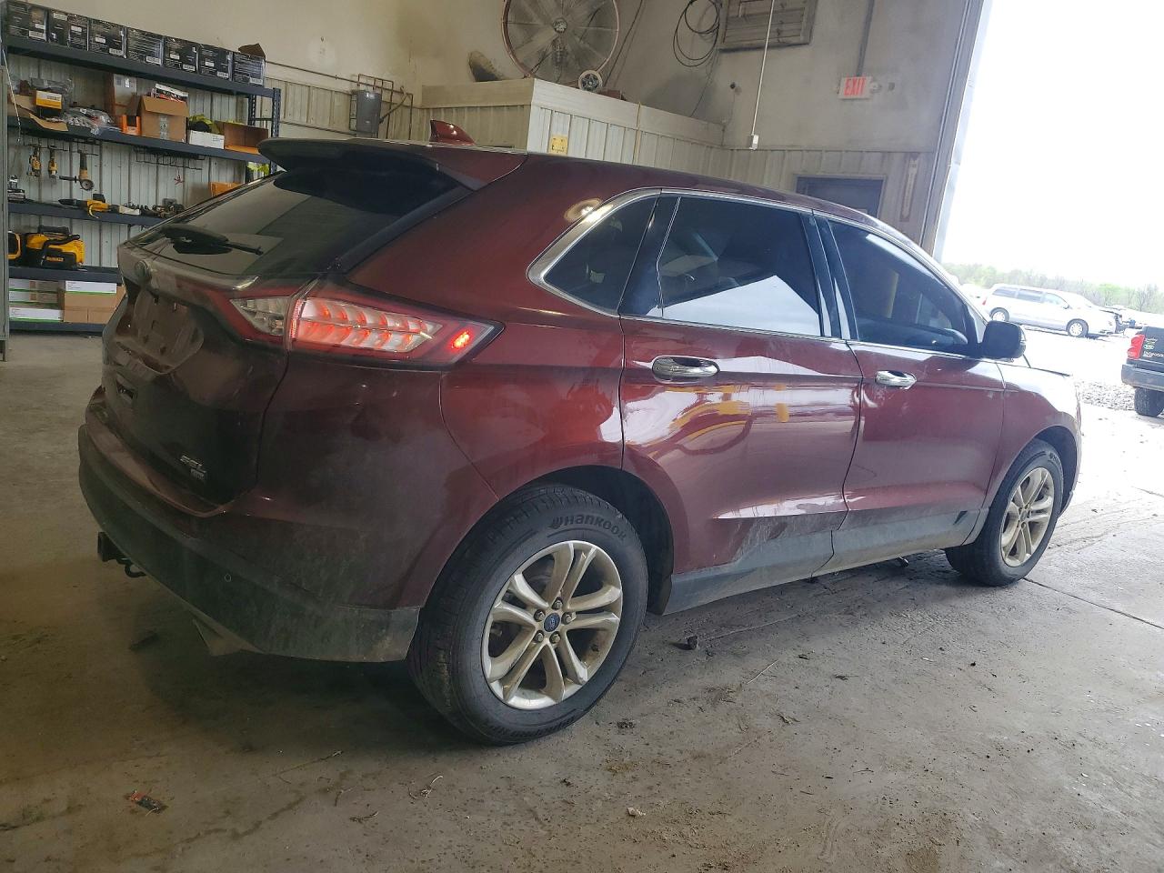 2015 Ford Edge Sel Burgundy vin: 2FMTK4J80FBB03070