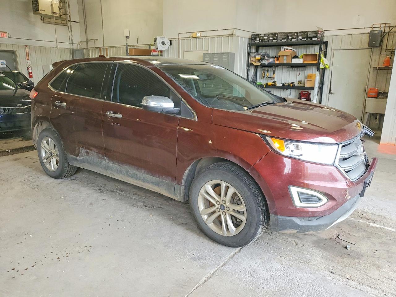 2015 Ford Edge Sel Burgundy vin: 2FMTK4J80FBB03070