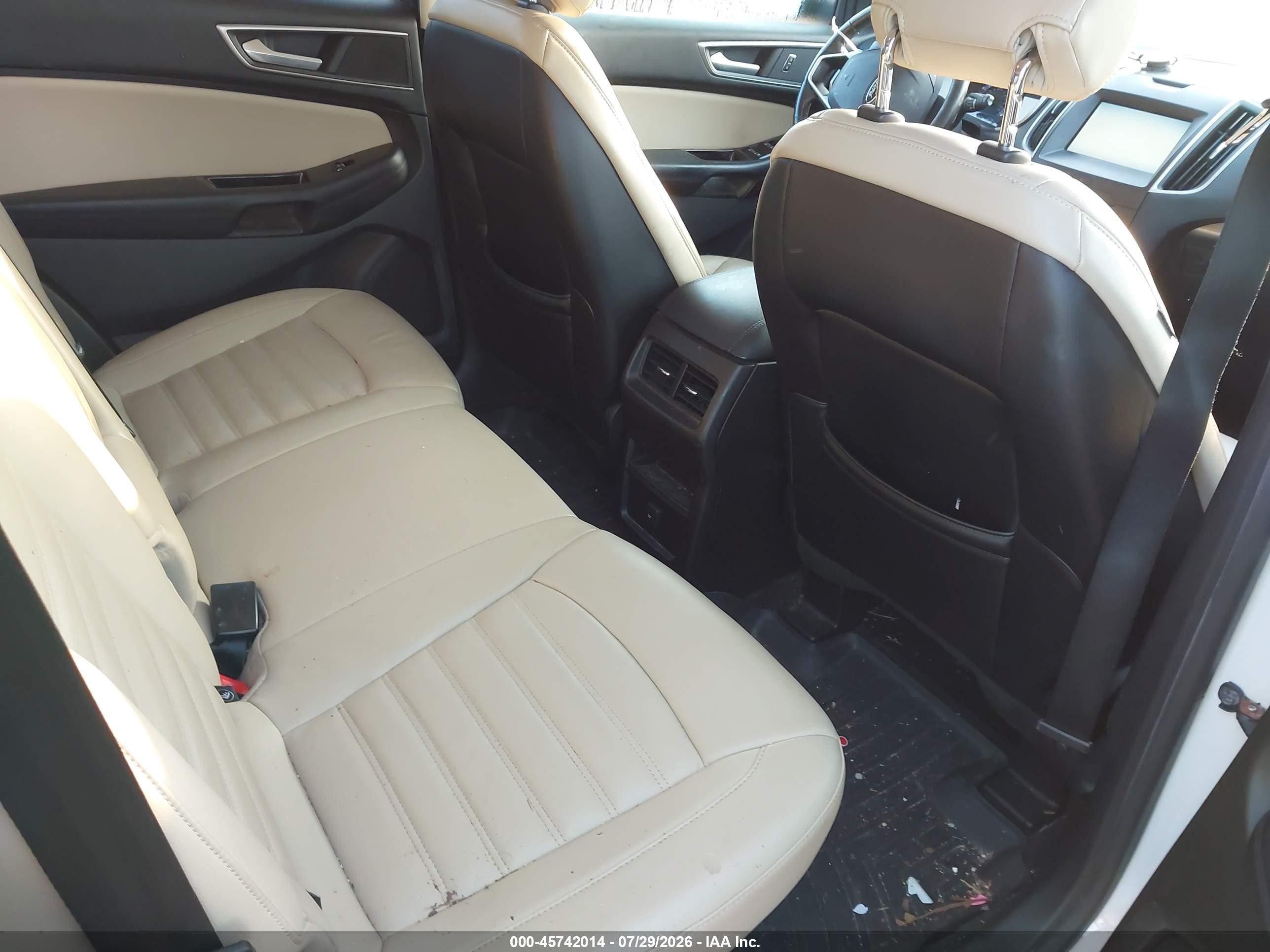 2015 Ford Edge Sel White vin: 2FMTK4J80FBB13629