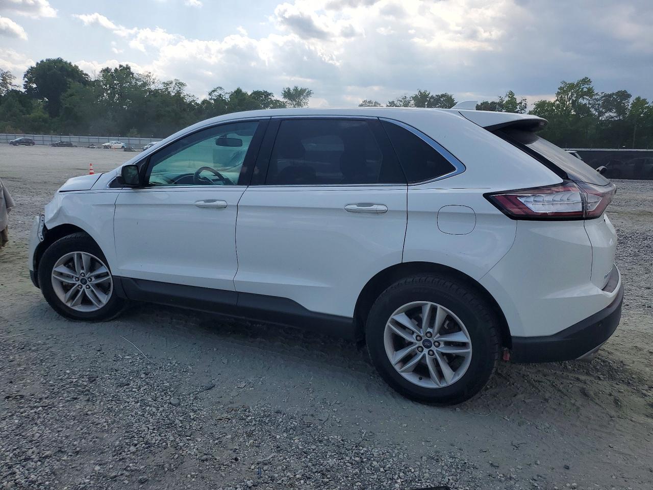 2015 Ford Edge Sel White vin: 2FMTK4J80FBB17065