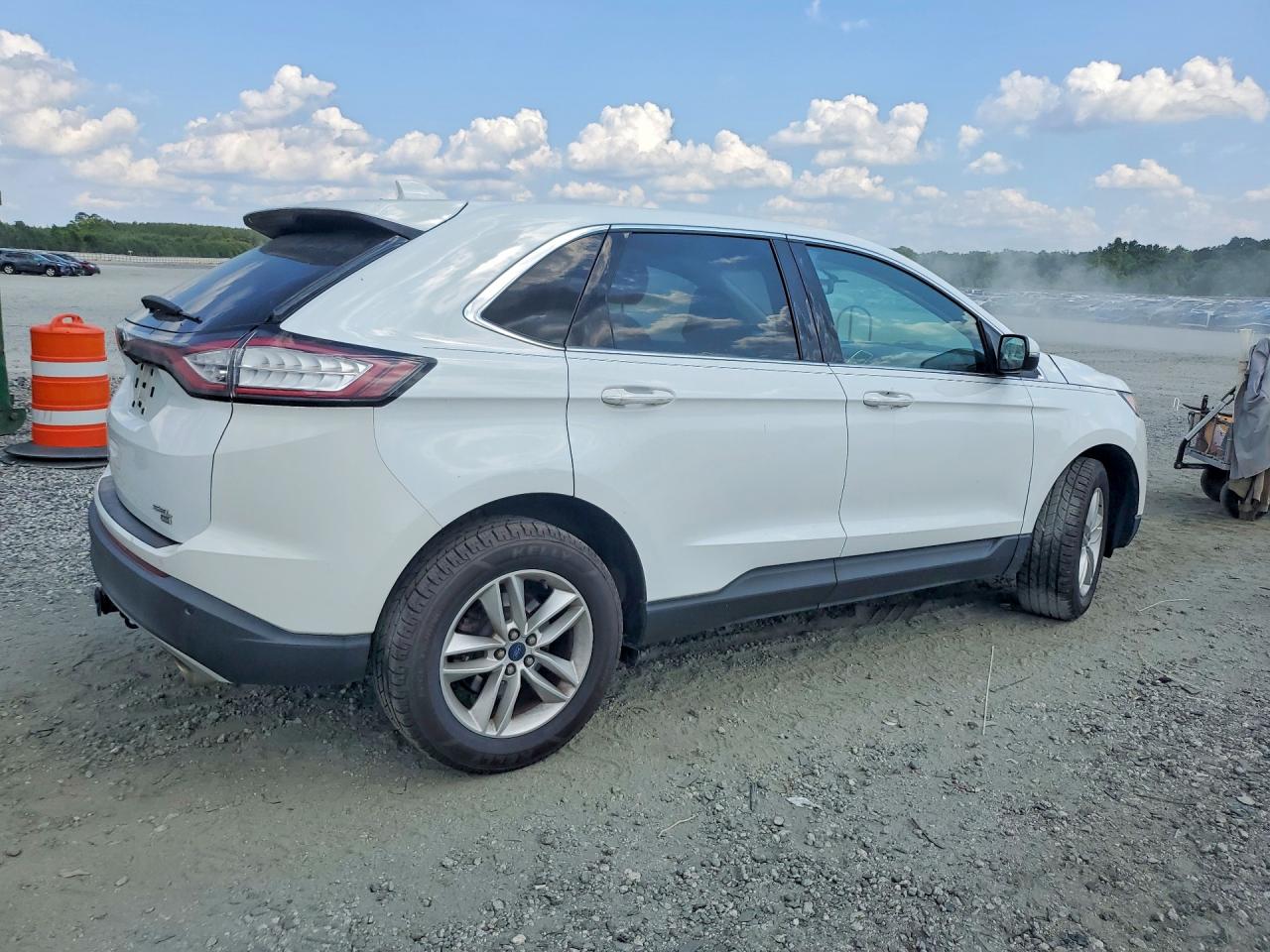 2015 Ford Edge Sel White vin: 2FMTK4J80FBB17065