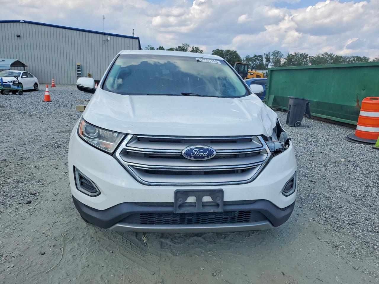 2015 Ford Edge Sel White vin: 2FMTK4J80FBB17065