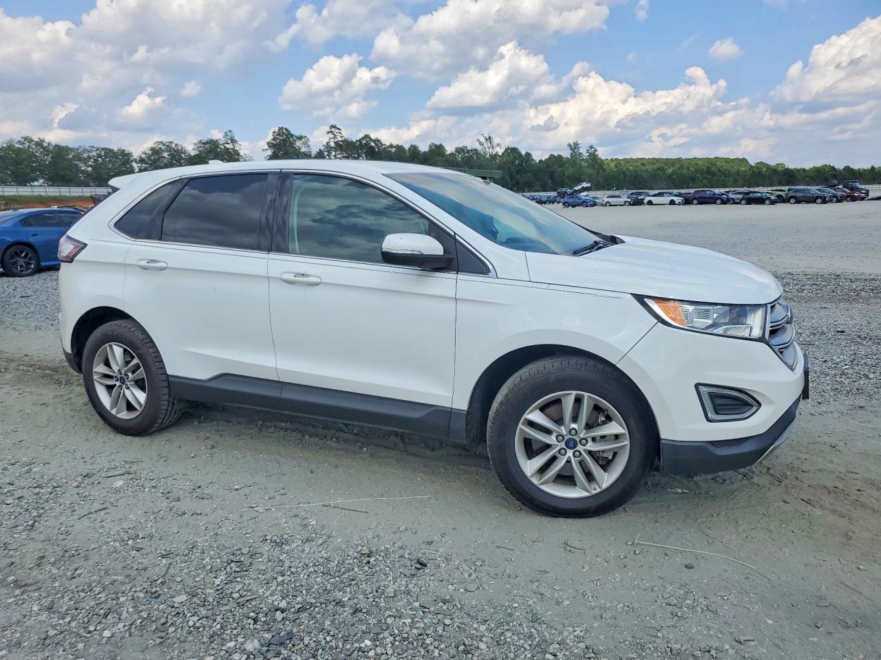 2015 Ford Edge Sel White vin: 2FMTK4J80FBB17065