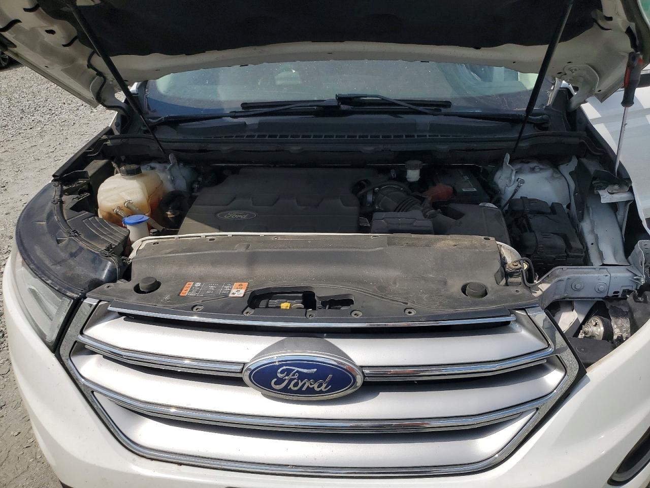 2015 Ford Edge Sel White vin: 2FMTK4J80FBB17065