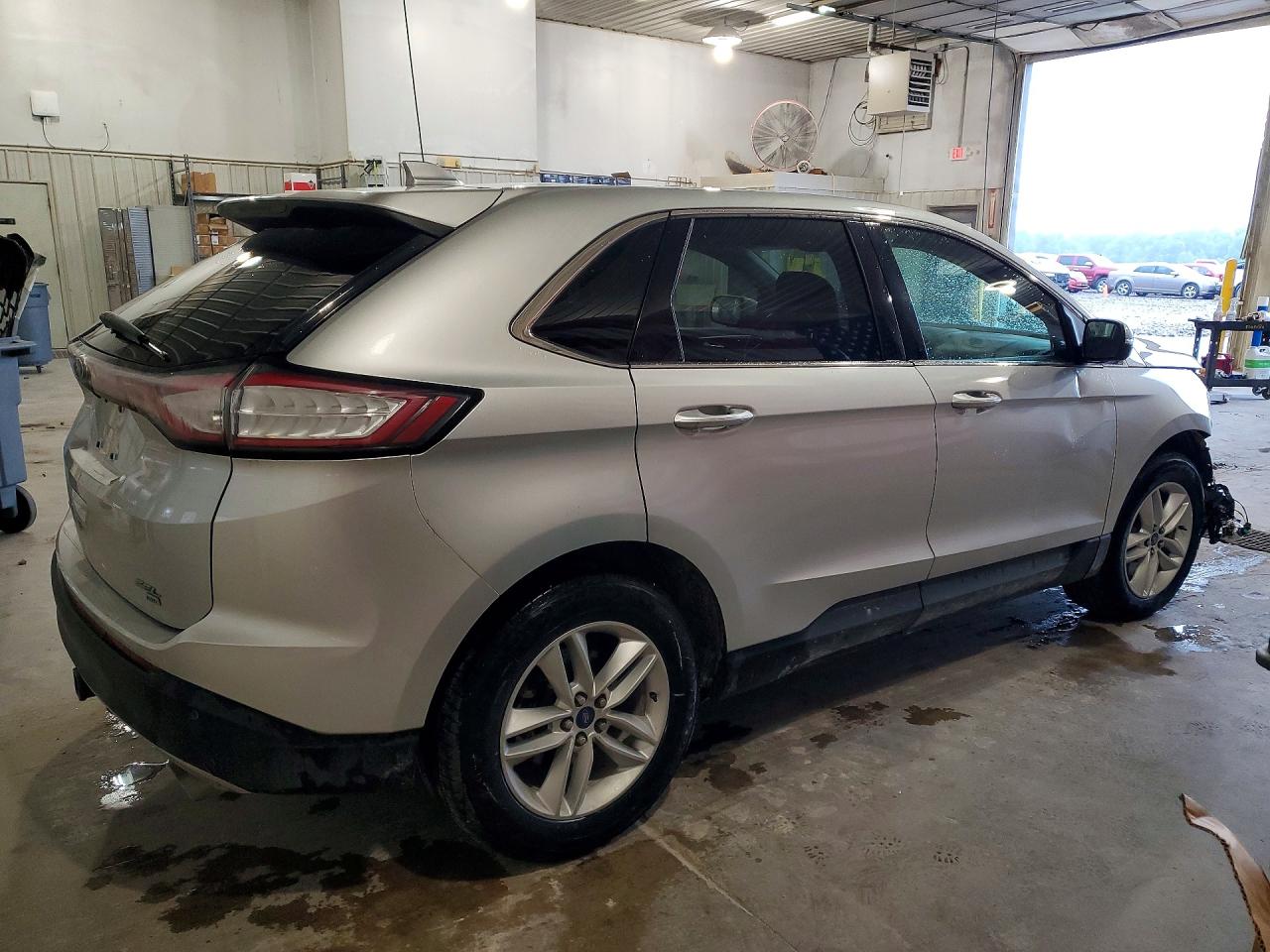 2015 Ford Edge Sel Silver vin: 2FMTK4J80FBB53547
