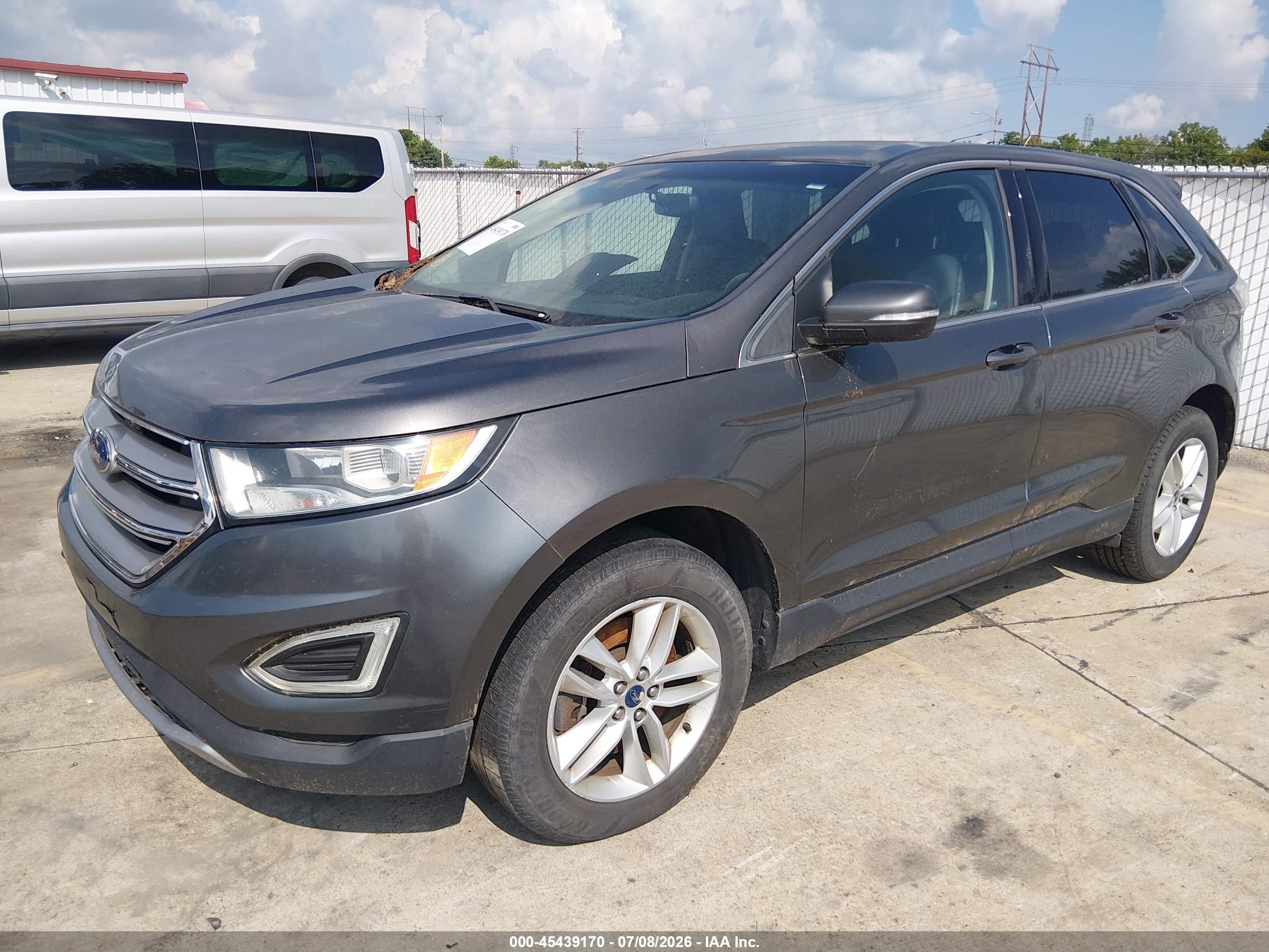 2015 Ford Edge Sel Gray vin: 2FMTK4J80FBB63222