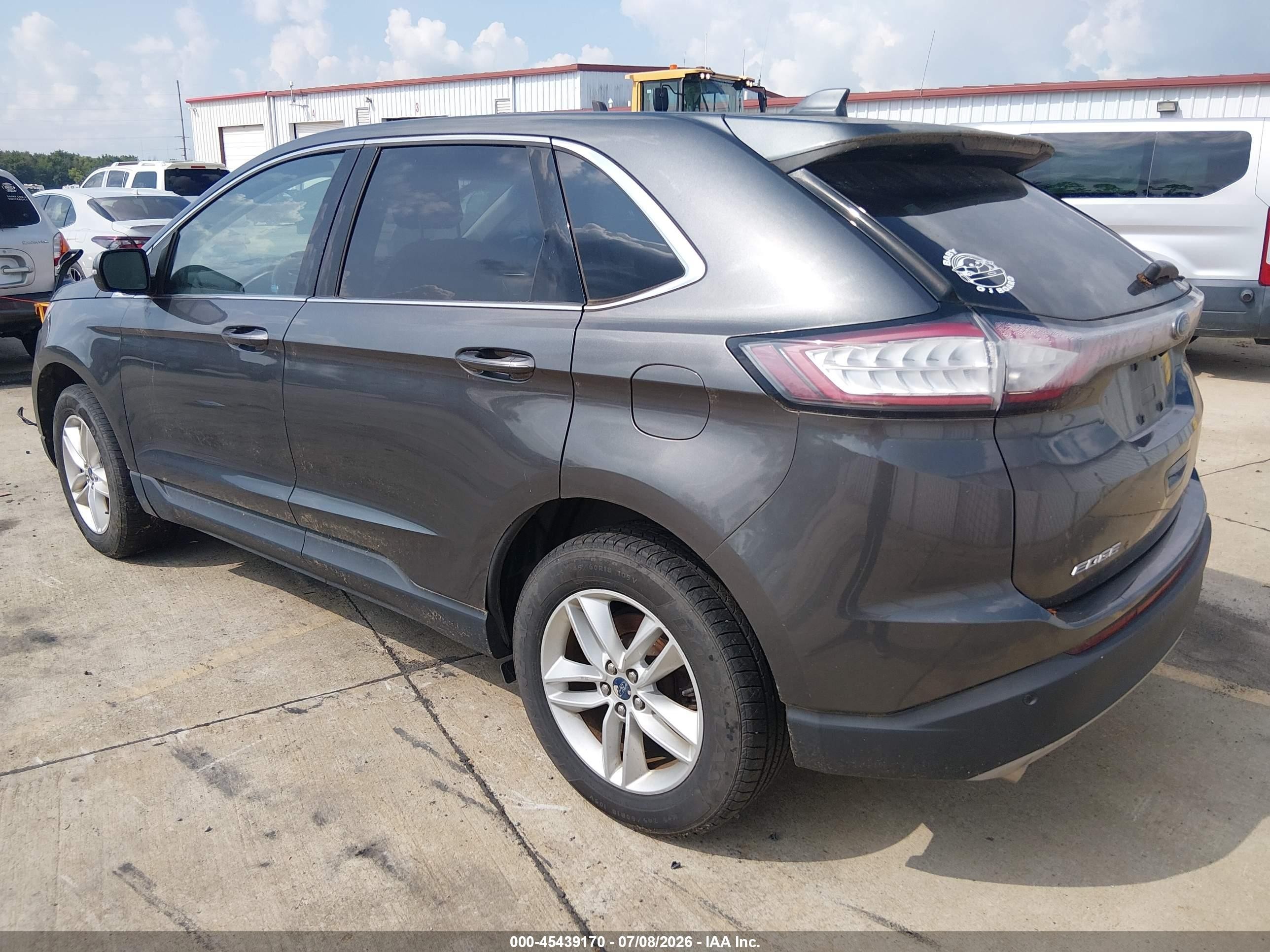 2015 Ford Edge Sel Gray vin: 2FMTK4J80FBB63222
