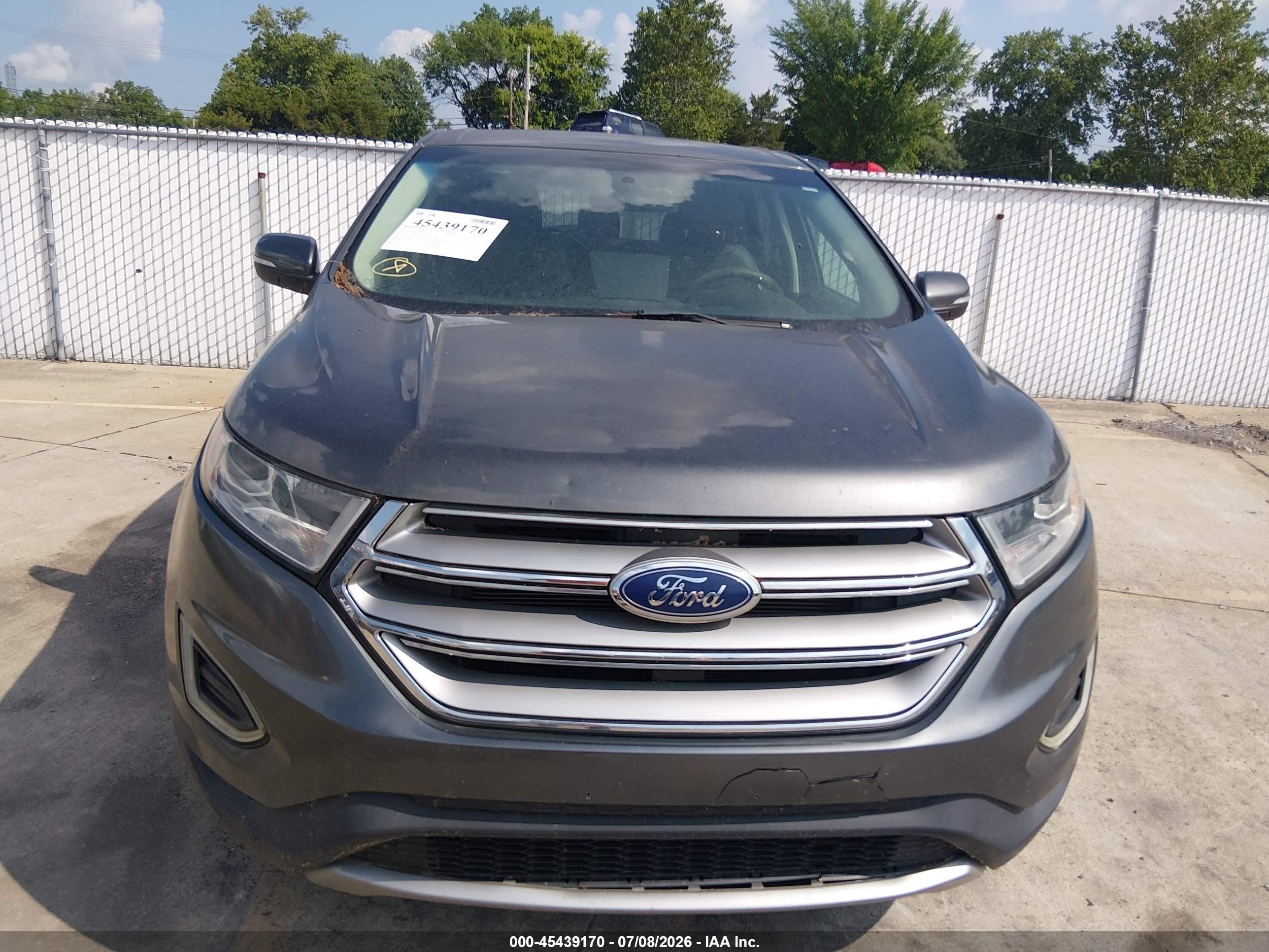2015 Ford Edge Sel Gray vin: 2FMTK4J80FBB63222