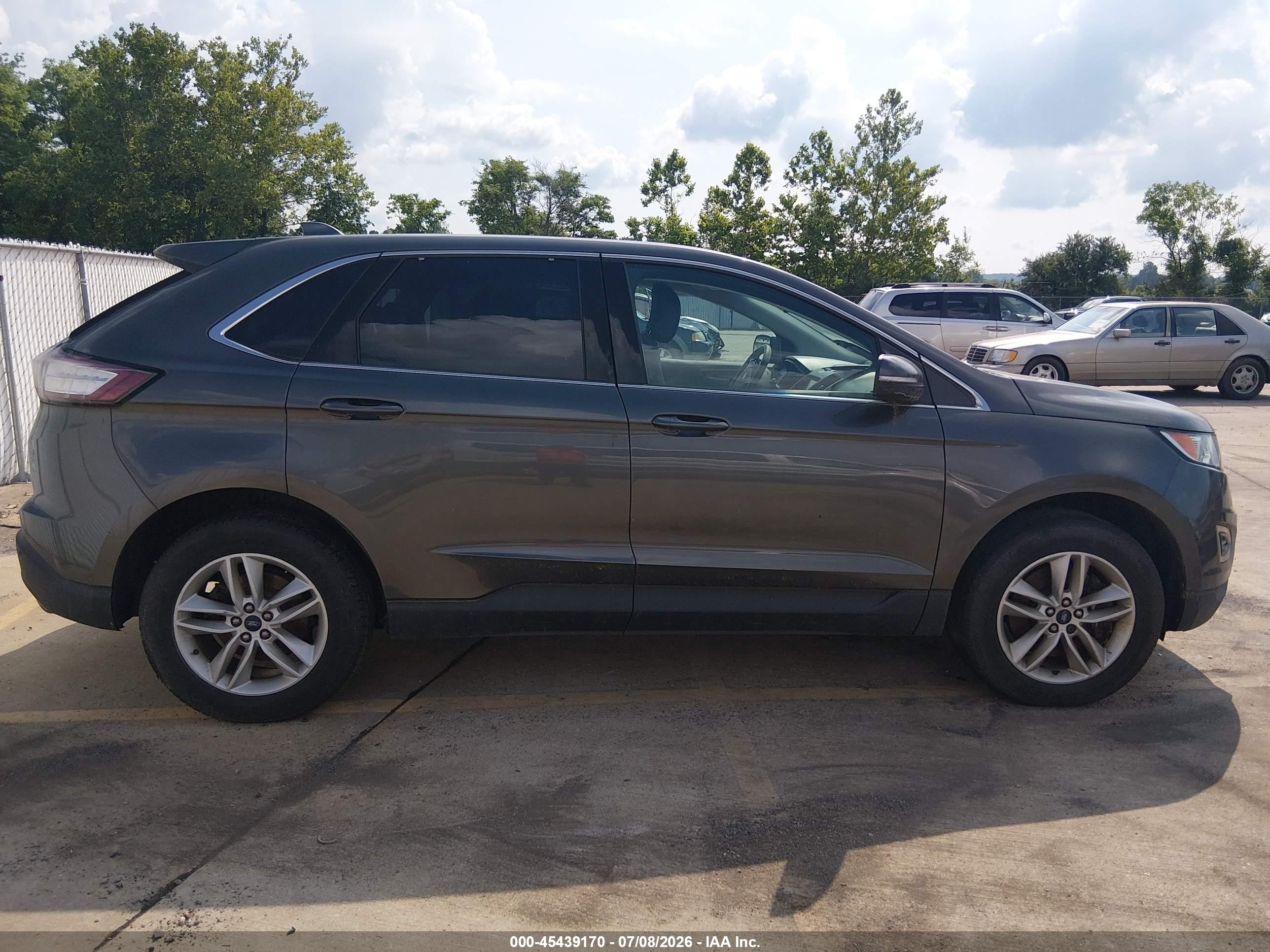 2015 Ford Edge Sel Gray vin: 2FMTK4J80FBB63222