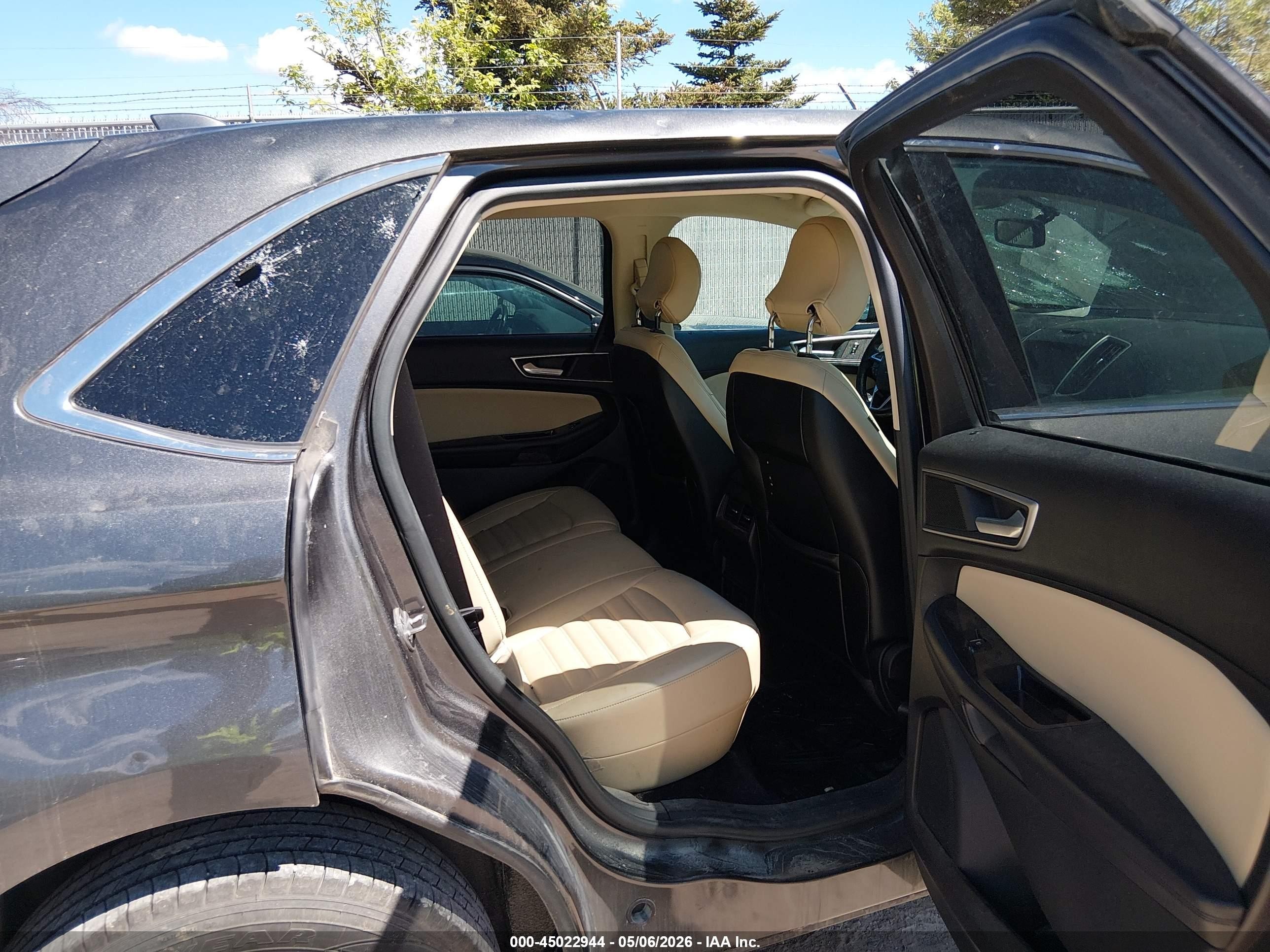 2015 Ford Edge Sel Gray vin: 2FMTK4J80FBB74611