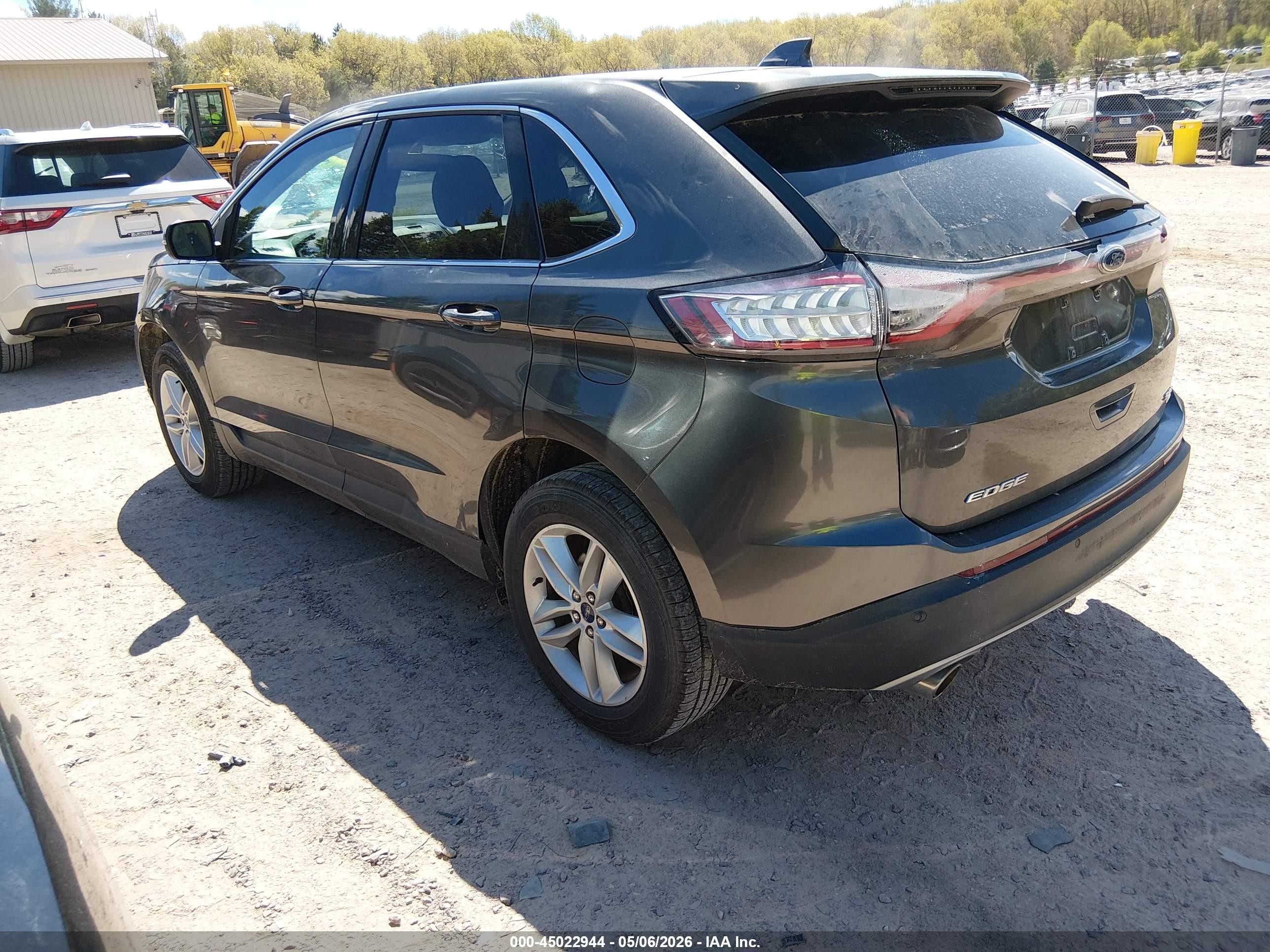 2015 Ford Edge Sel Gray vin: 2FMTK4J80FBB74611