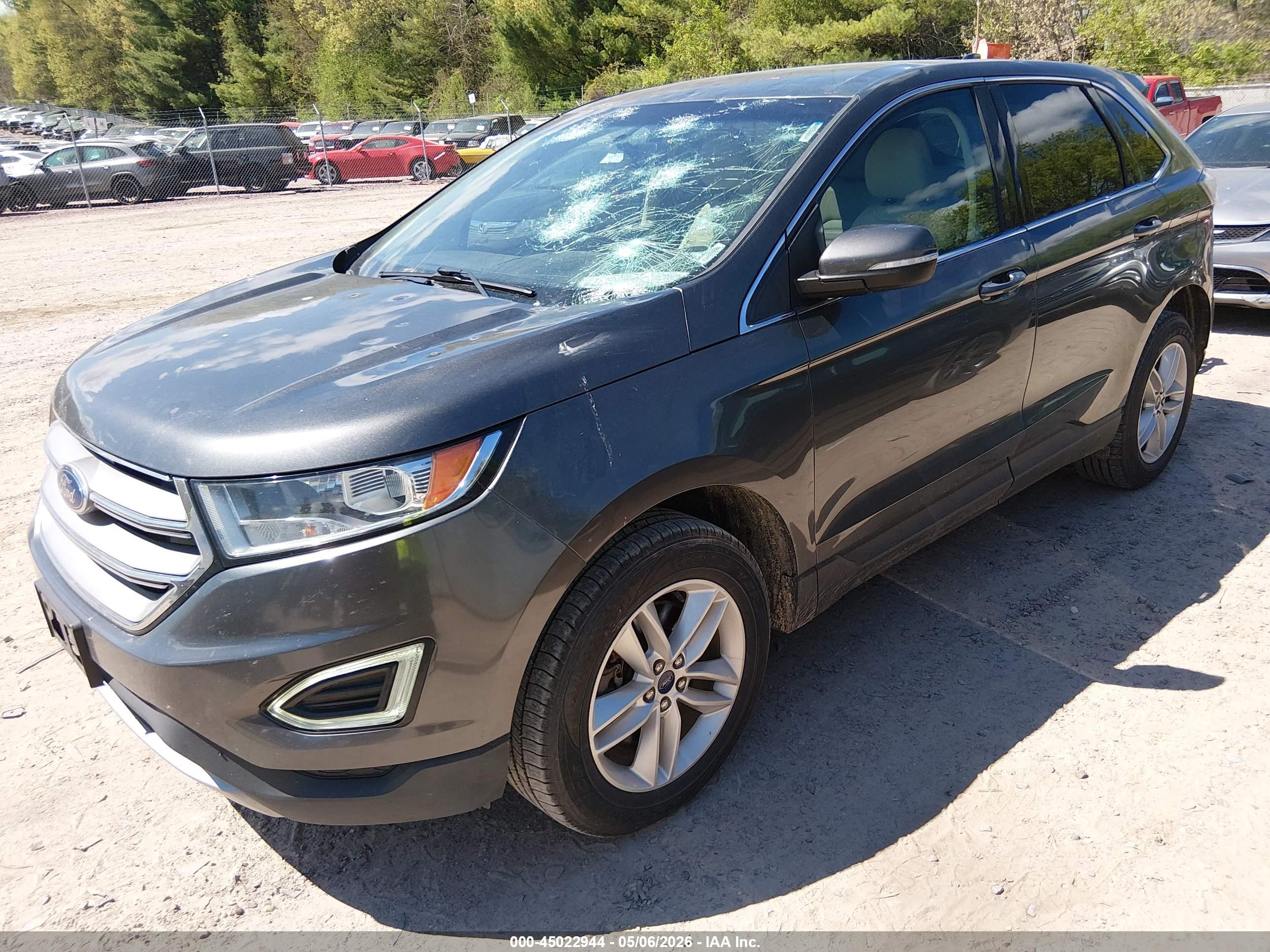 2015 Ford Edge Sel Gray vin: 2FMTK4J80FBB74611