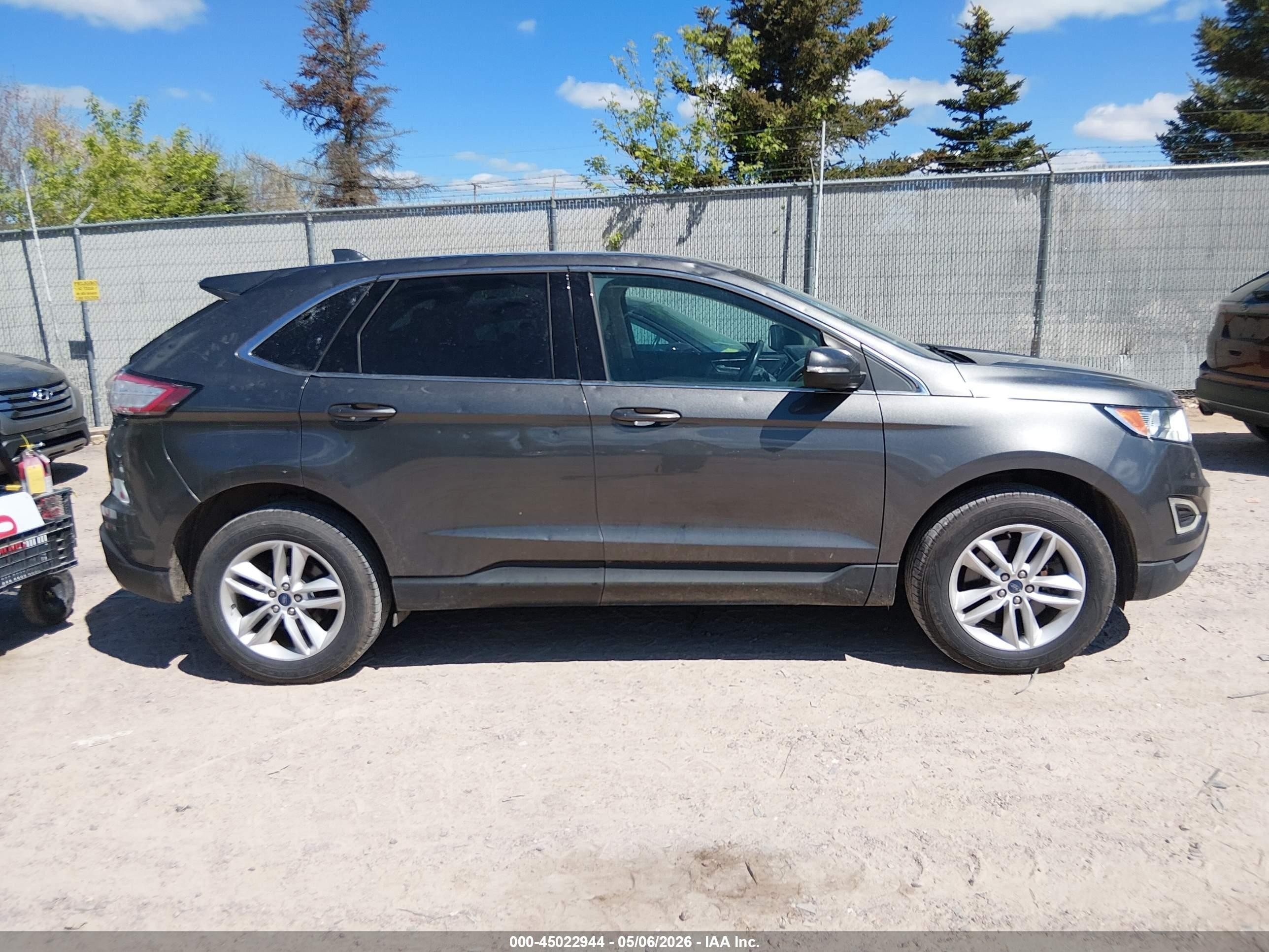 2015 Ford Edge Sel Gray vin: 2FMTK4J80FBB74611
