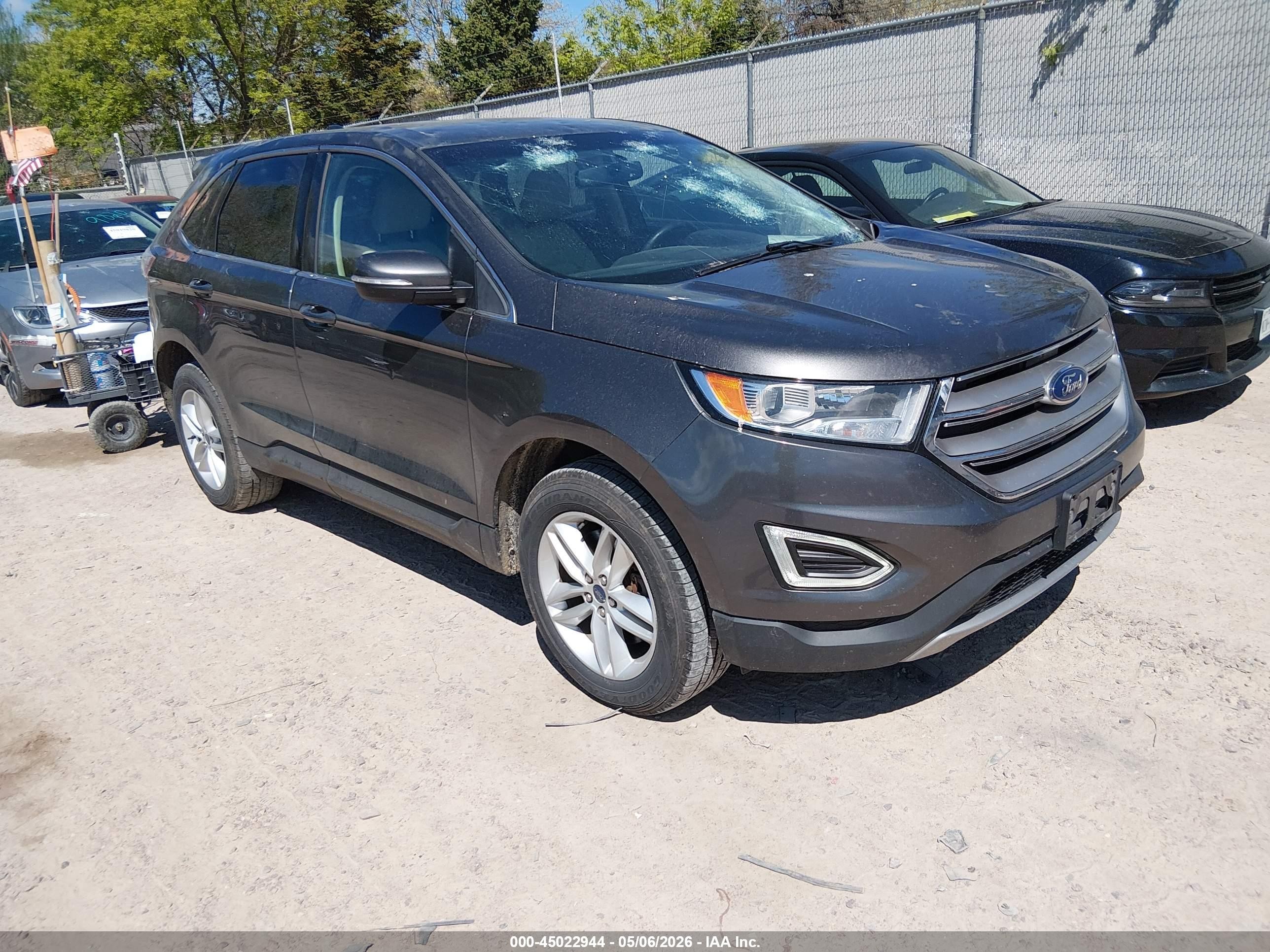 2015 Ford Edge Sel Gray vin: 2FMTK4J80FBB74611