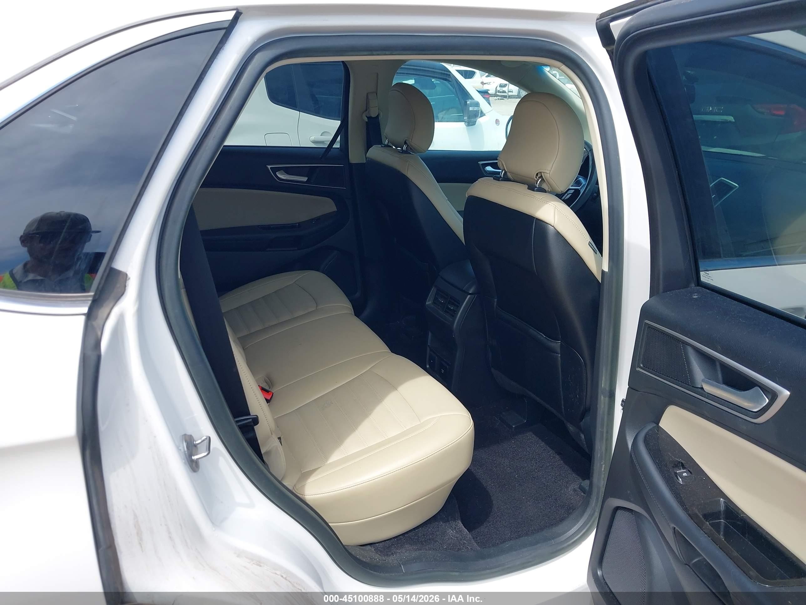 2015 Ford Edge Sel White vin: 2FMTK4J80FBB96253
