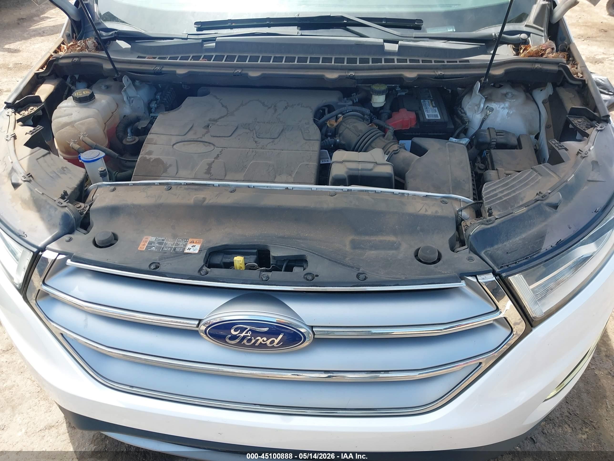 2015 Ford Edge Sel White vin: 2FMTK4J80FBB96253