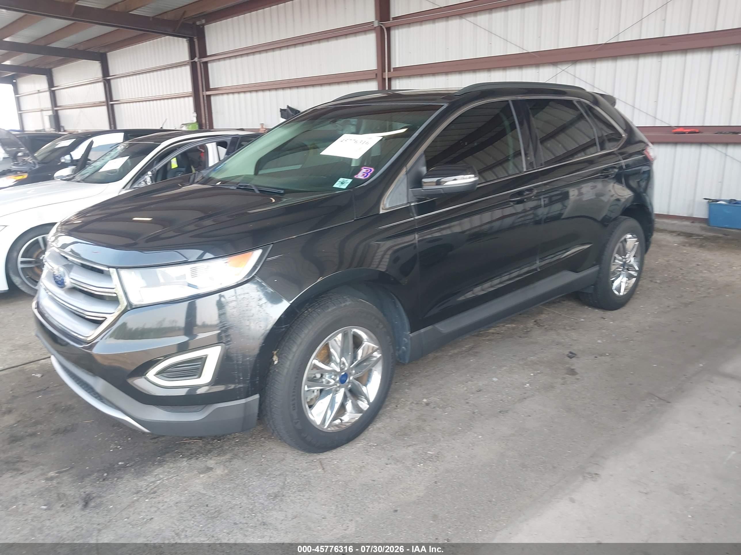 2015 Ford Edge Sel Black vin: 2FMTK4J80FBB97497