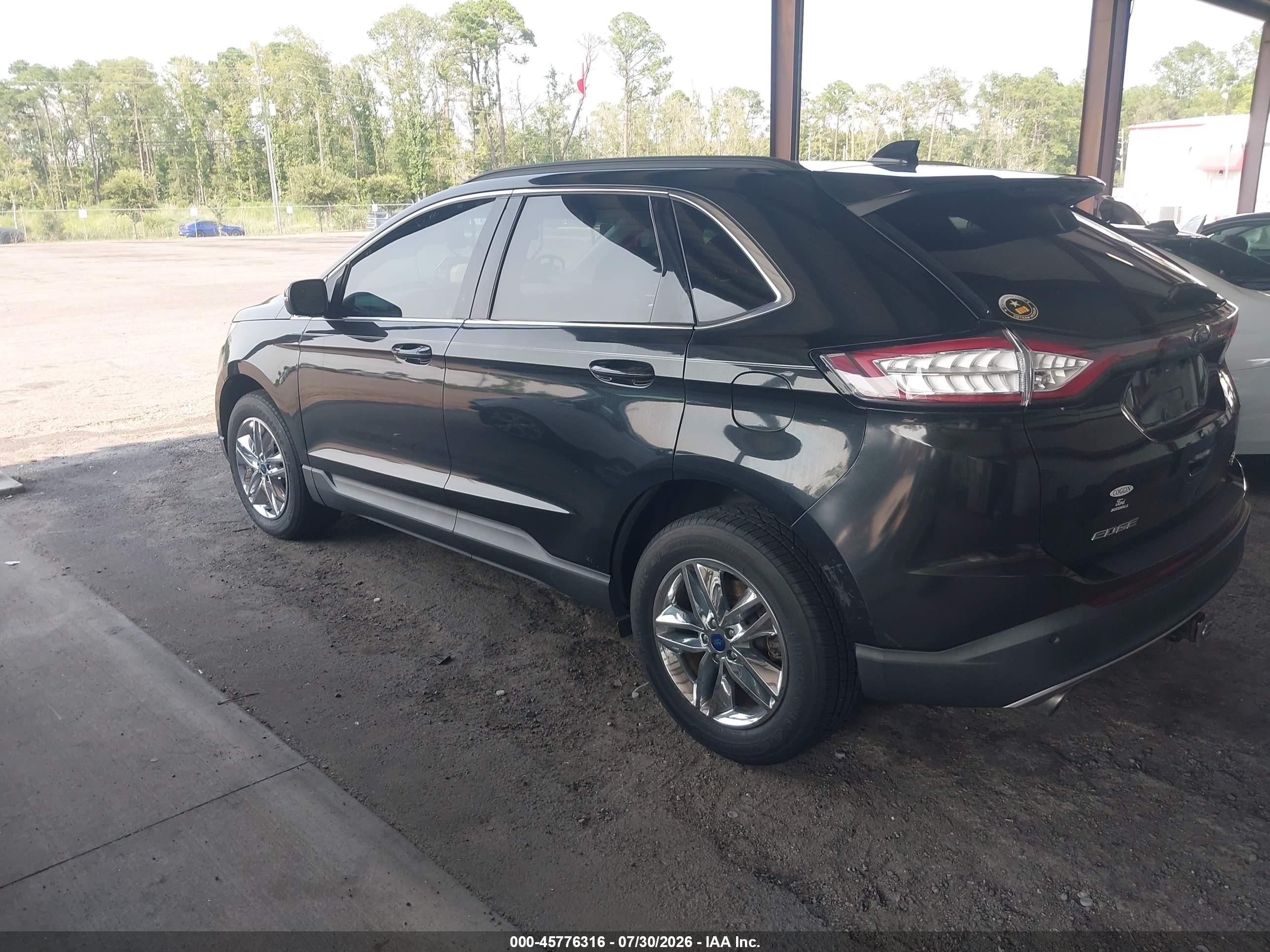 2015 Ford Edge Sel Black vin: 2FMTK4J80FBB97497