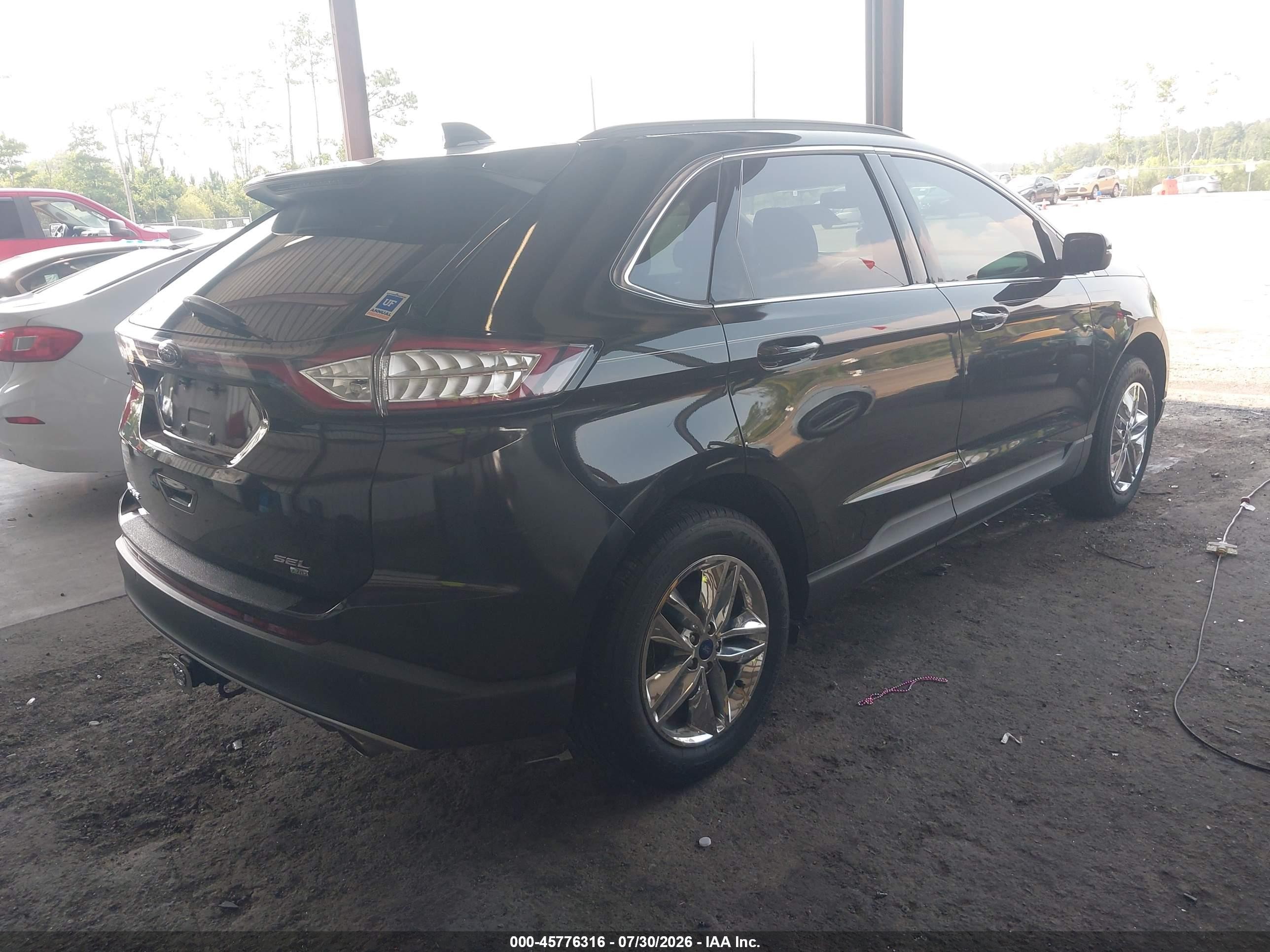 2015 Ford Edge Sel Black vin: 2FMTK4J80FBB97497