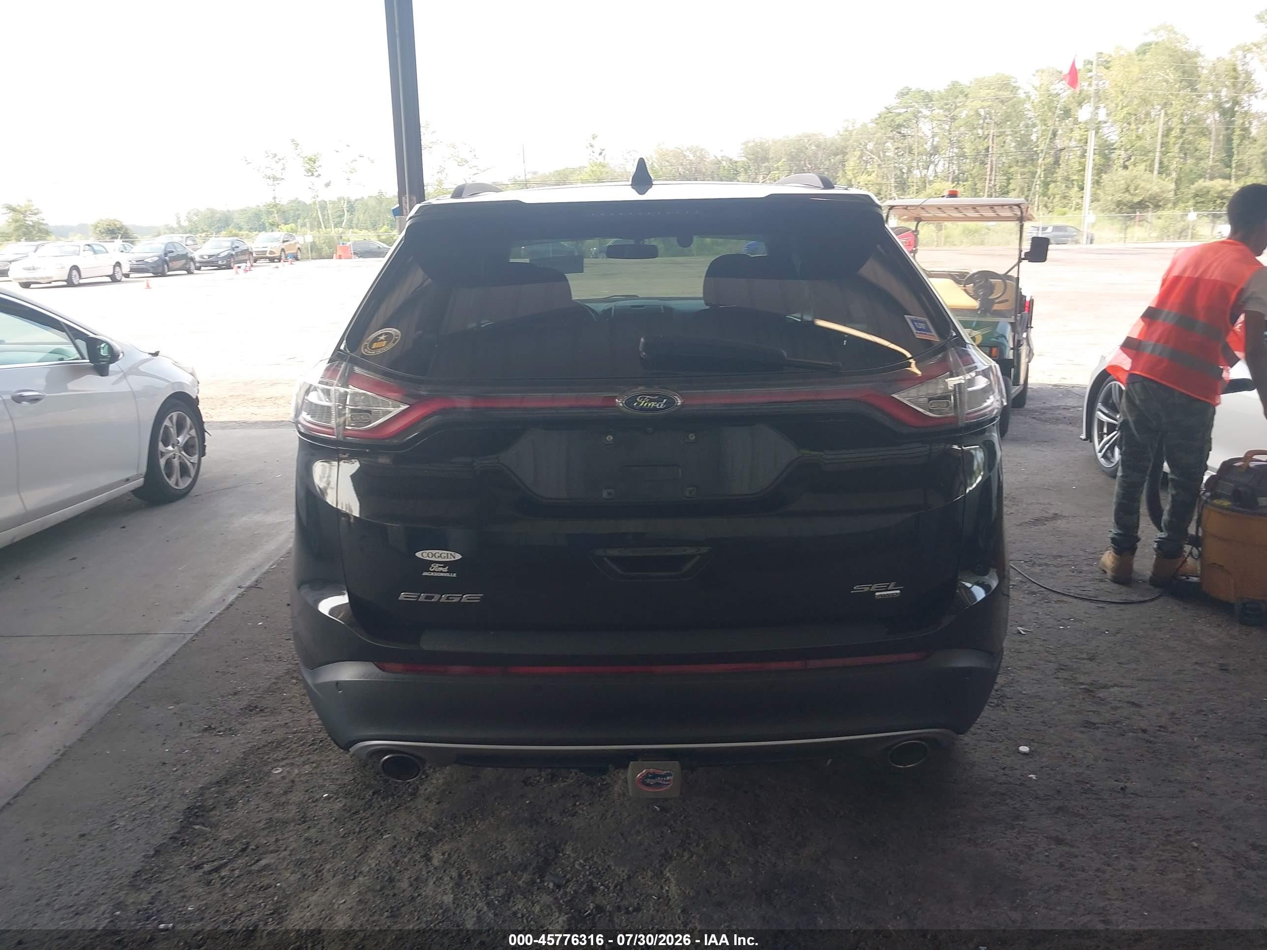 2015 Ford Edge Sel Black vin: 2FMTK4J80FBB97497
