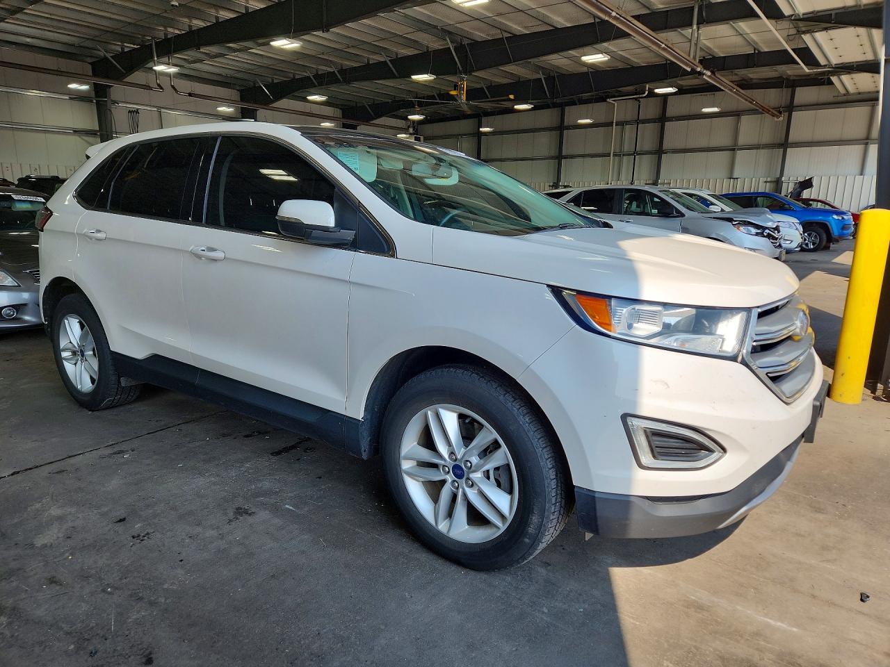2015 Ford Edge Sel White vin: 2FMTK4J80FBC21698