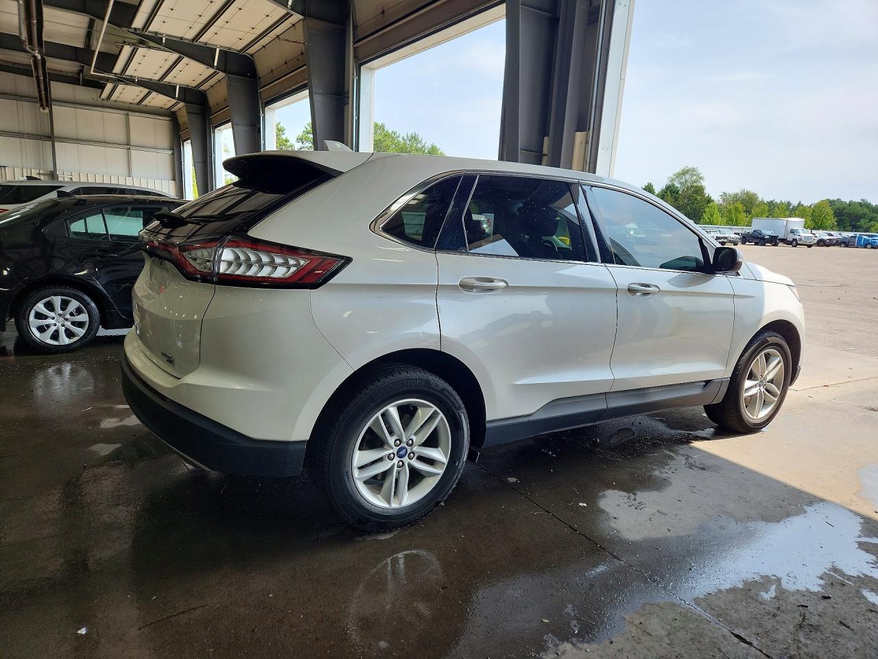 2015 Ford Edge Sel White vin: 2FMTK4J80FBC21698