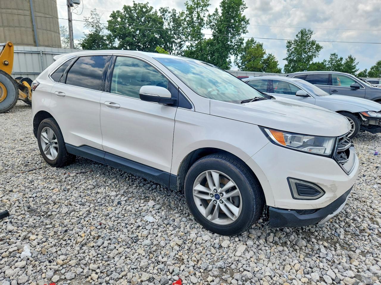 2015 Ford Edge Sel White vin: 2FMTK4J81FBB02963