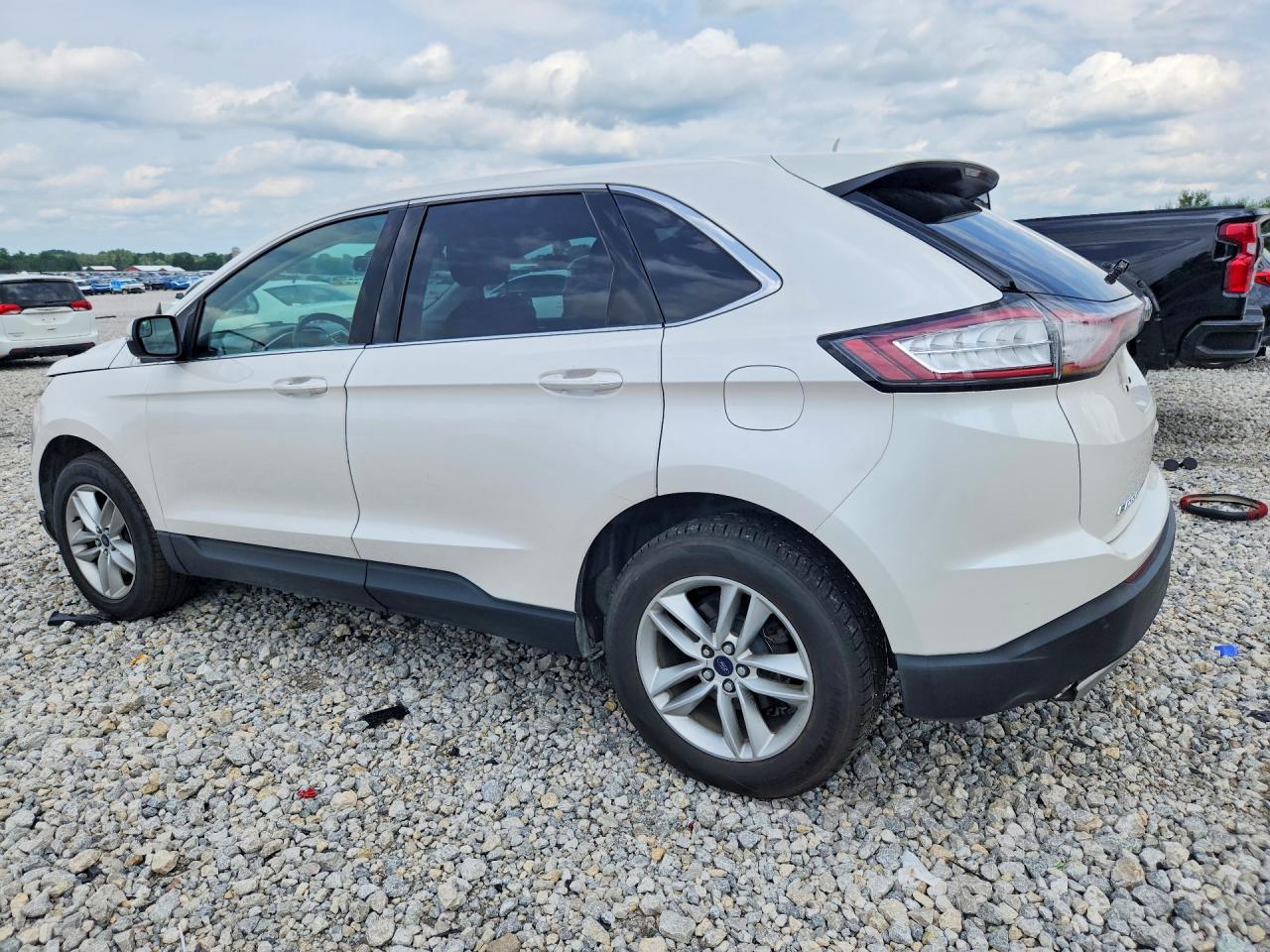 2015 Ford Edge Sel White vin: 2FMTK4J81FBB02963
