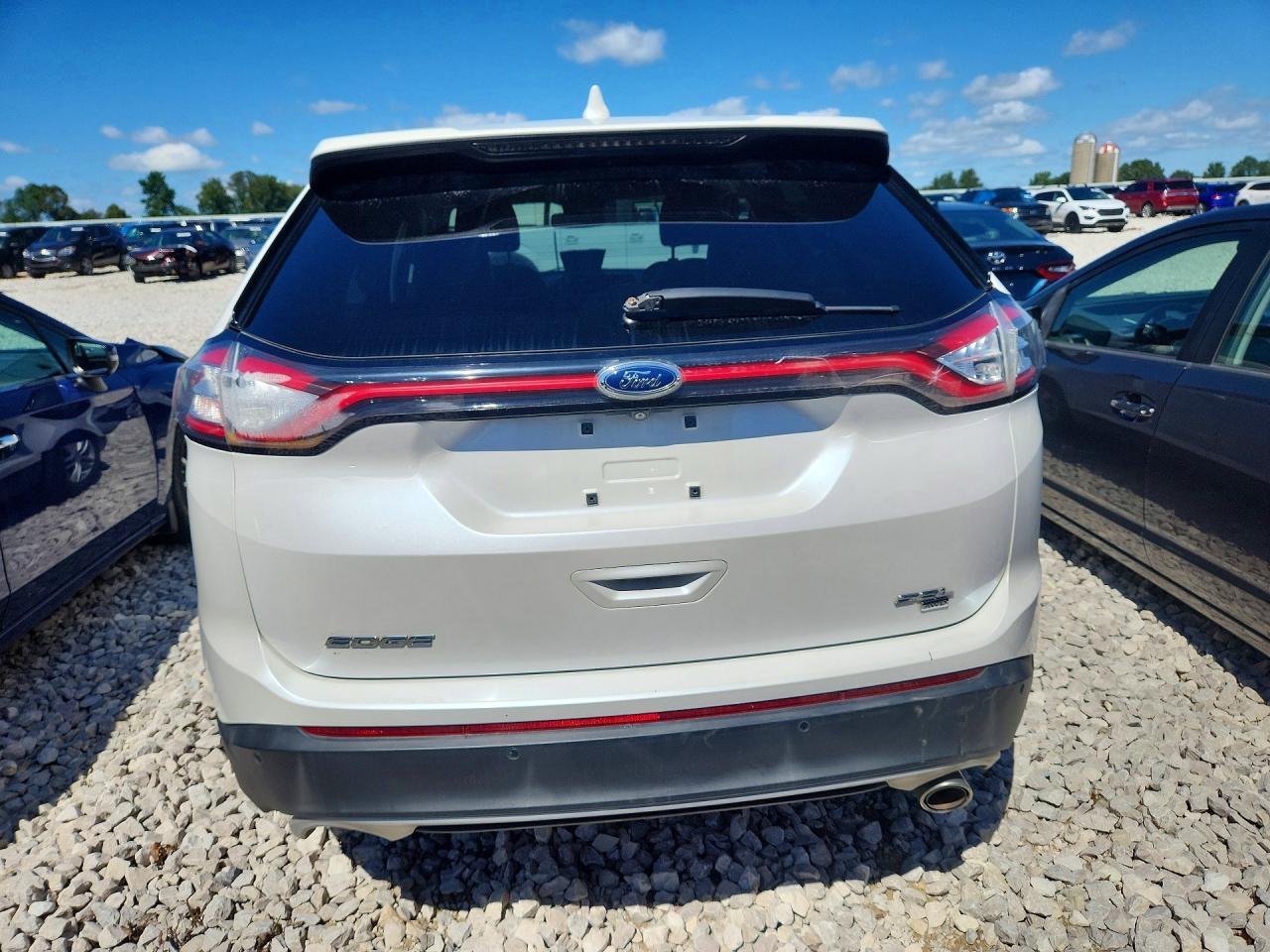 2015 Ford Edge Sel White vin: 2FMTK4J81FBB02963