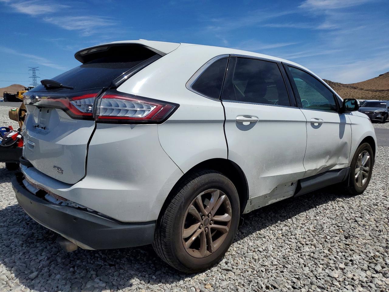2015 Ford Edge Sel Белый vin: 2FMTK4J81FBB06205