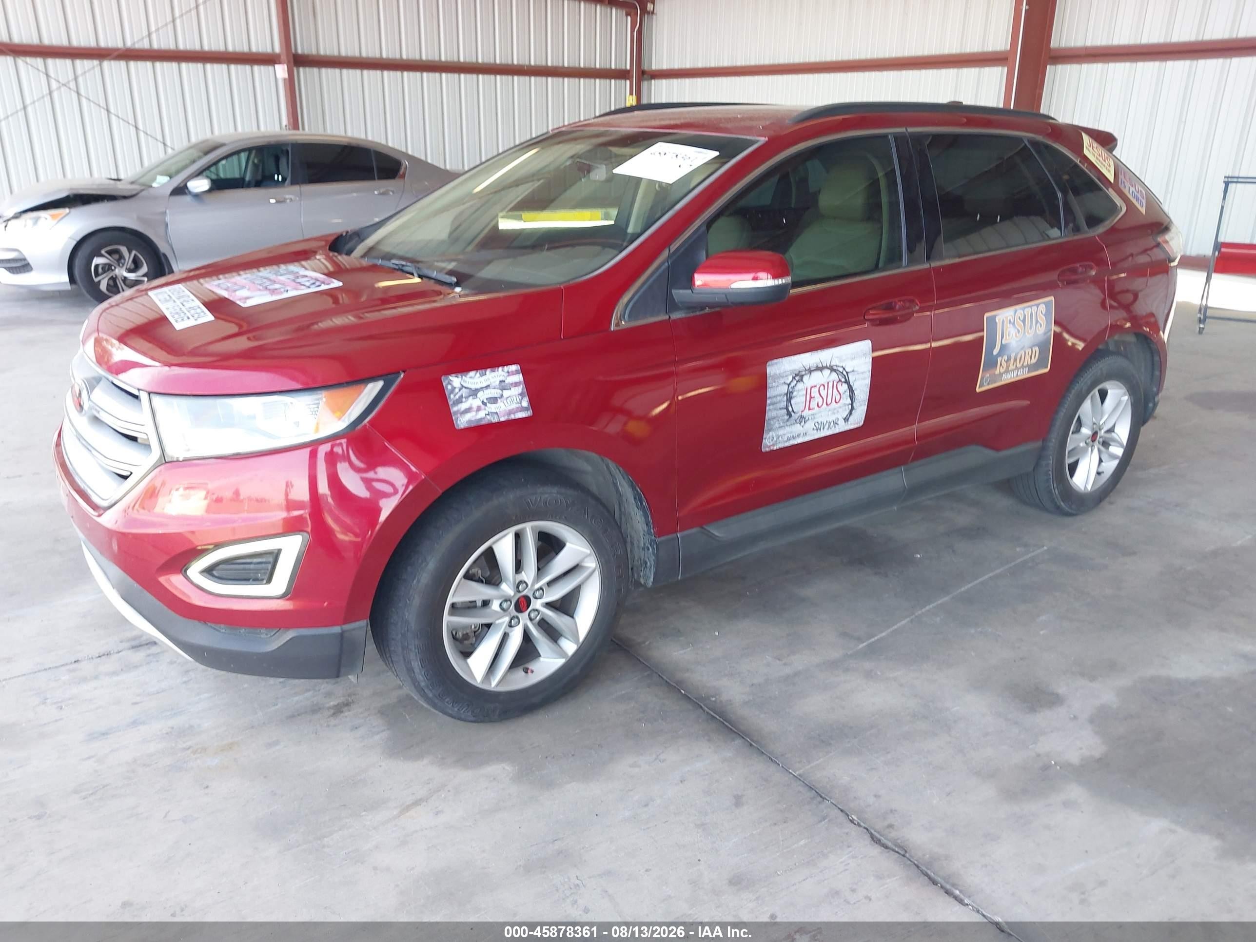 2015 Ford Edge Sel Red vin: 2FMTK4J81FBB23389