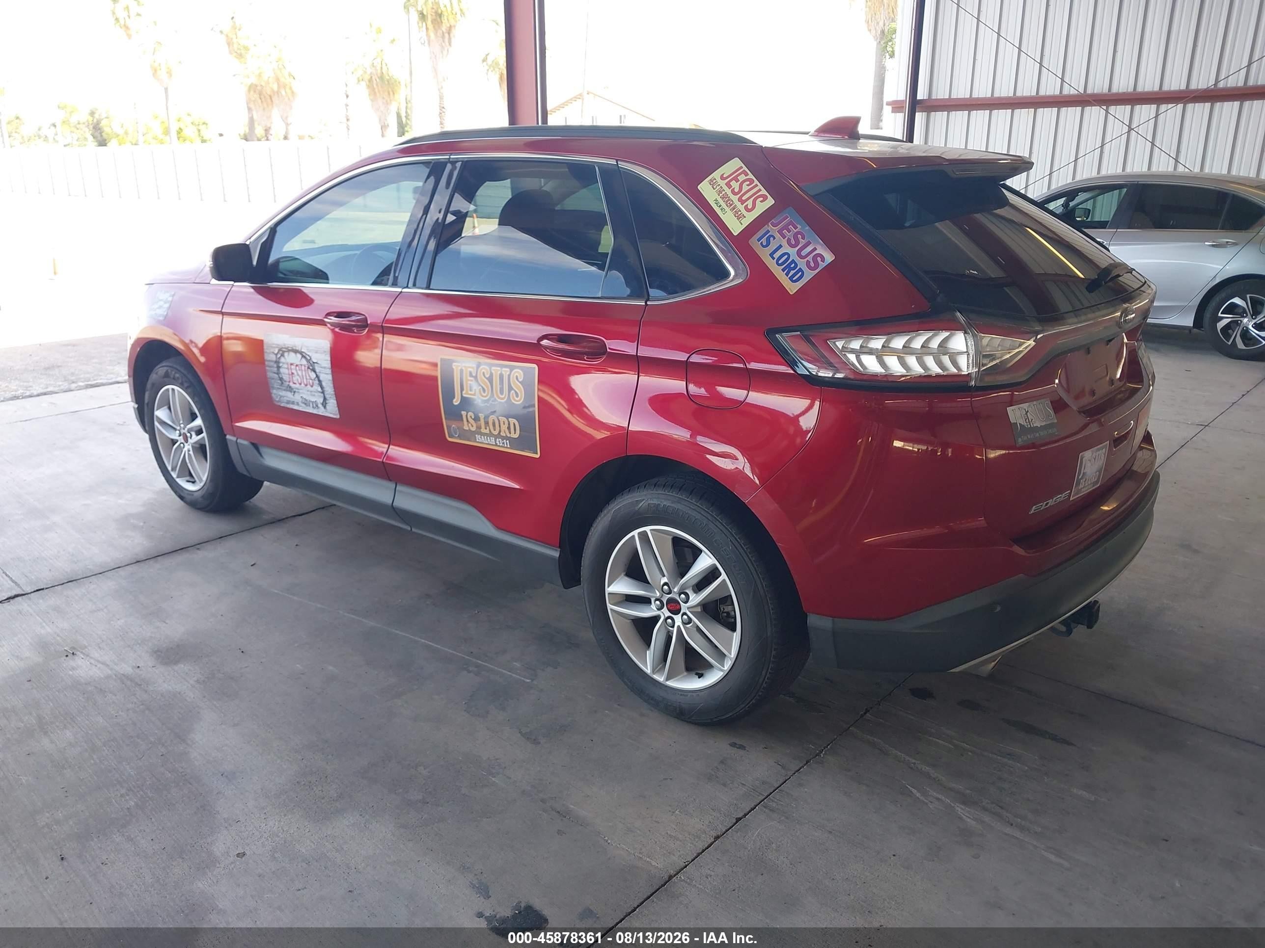 2015 Ford Edge Sel Red vin: 2FMTK4J81FBB23389