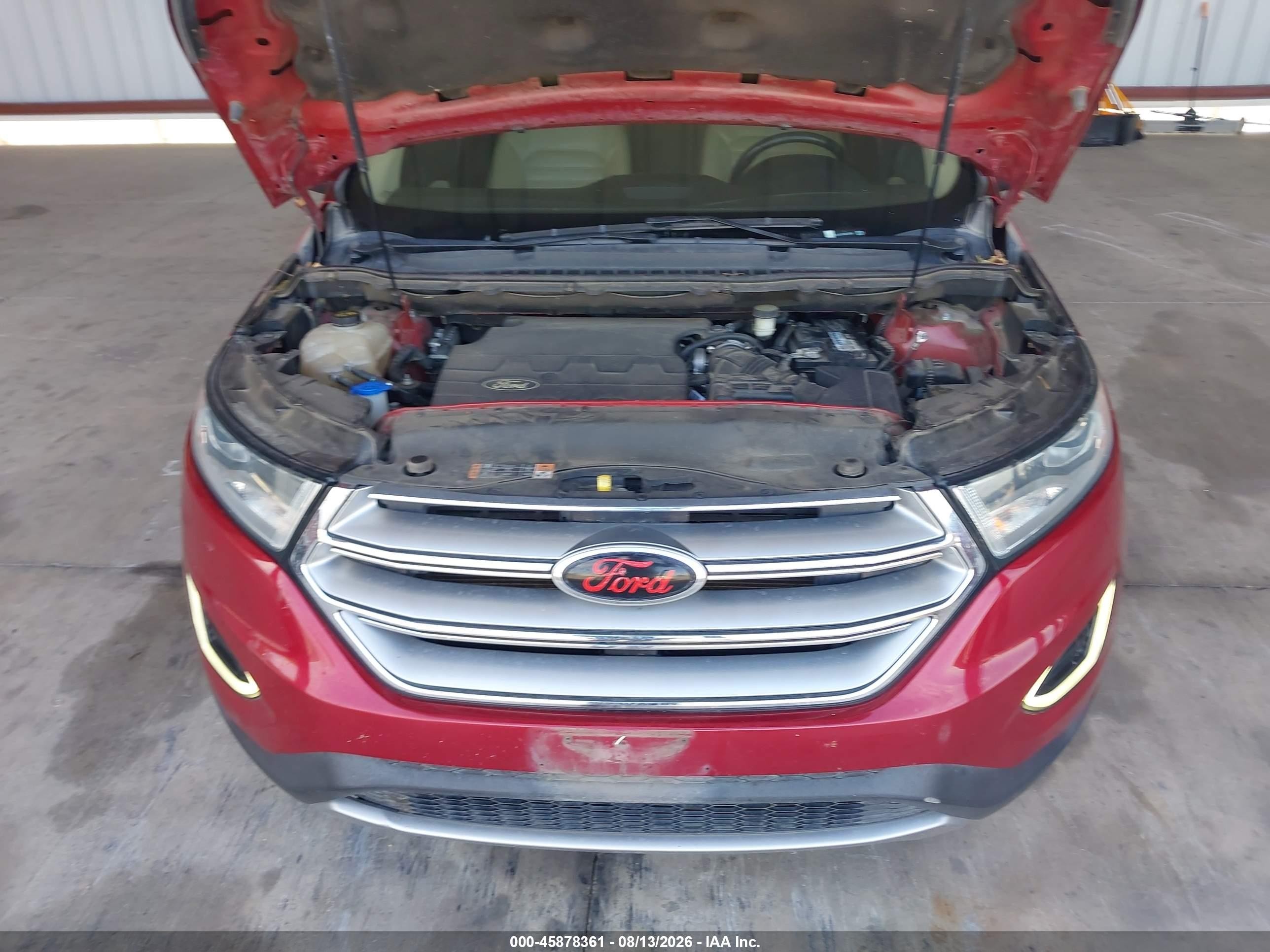 2015 Ford Edge Sel Red vin: 2FMTK4J81FBB23389