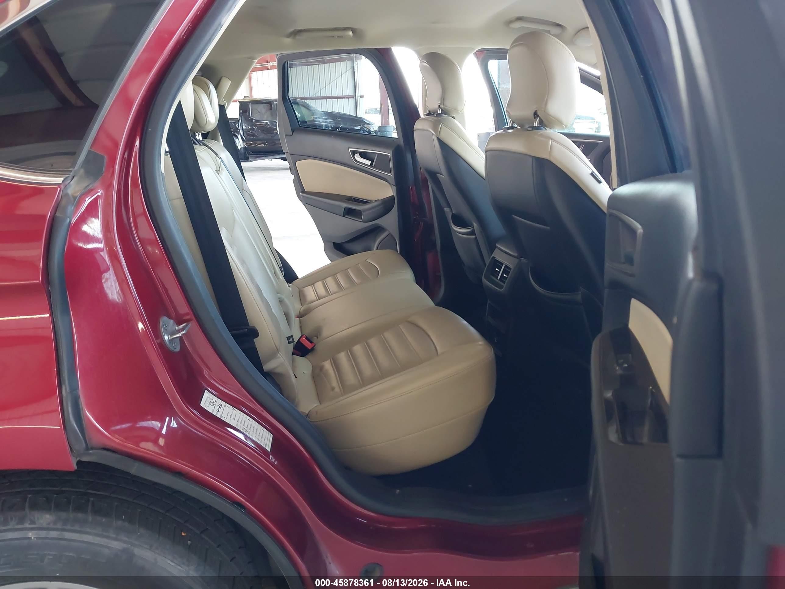 2015 Ford Edge Sel Red vin: 2FMTK4J81FBB23389