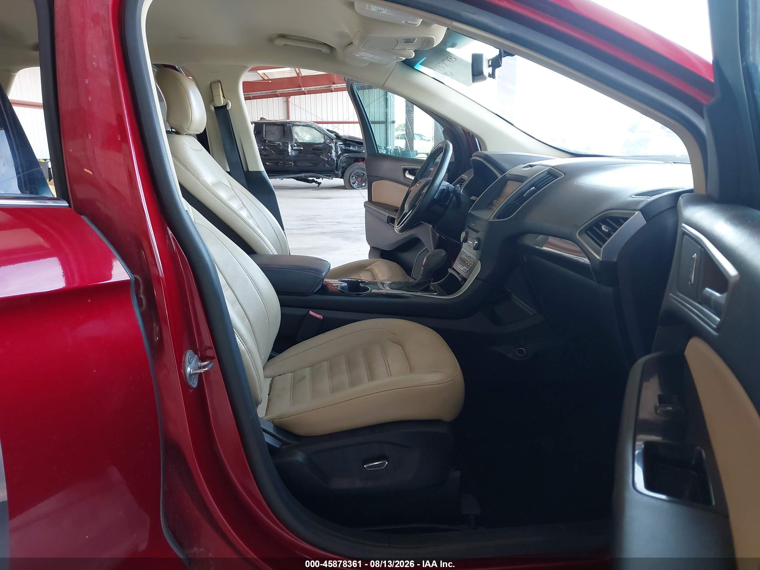 2015 Ford Edge Sel Red vin: 2FMTK4J81FBB23389