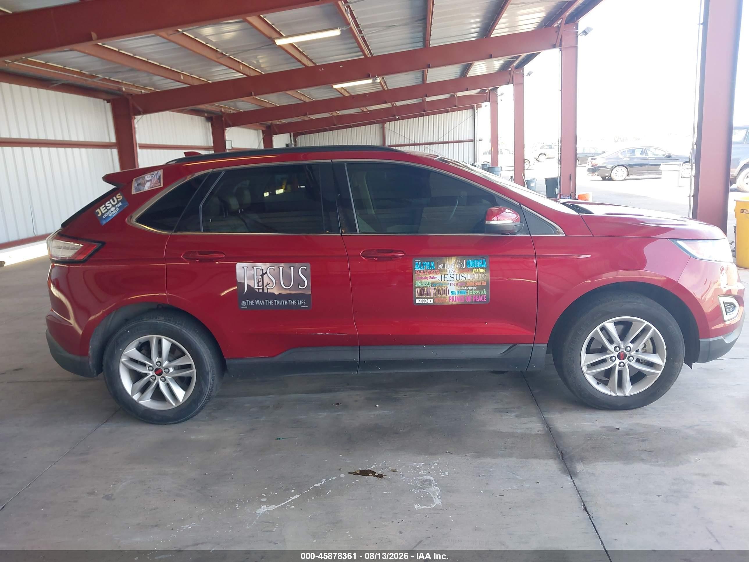 2015 Ford Edge Sel Red vin: 2FMTK4J81FBB23389