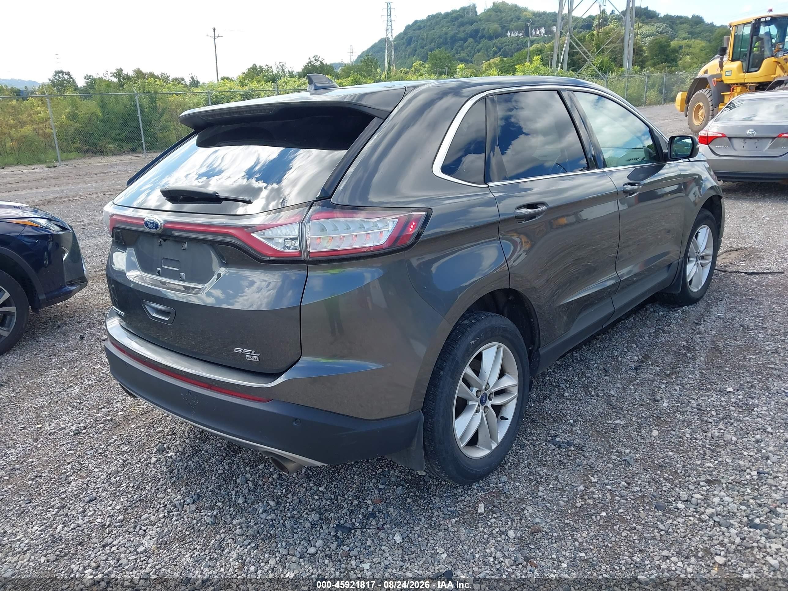 2015 Ford Edge Sel Gray vin: 2FMTK4J81FBB31346